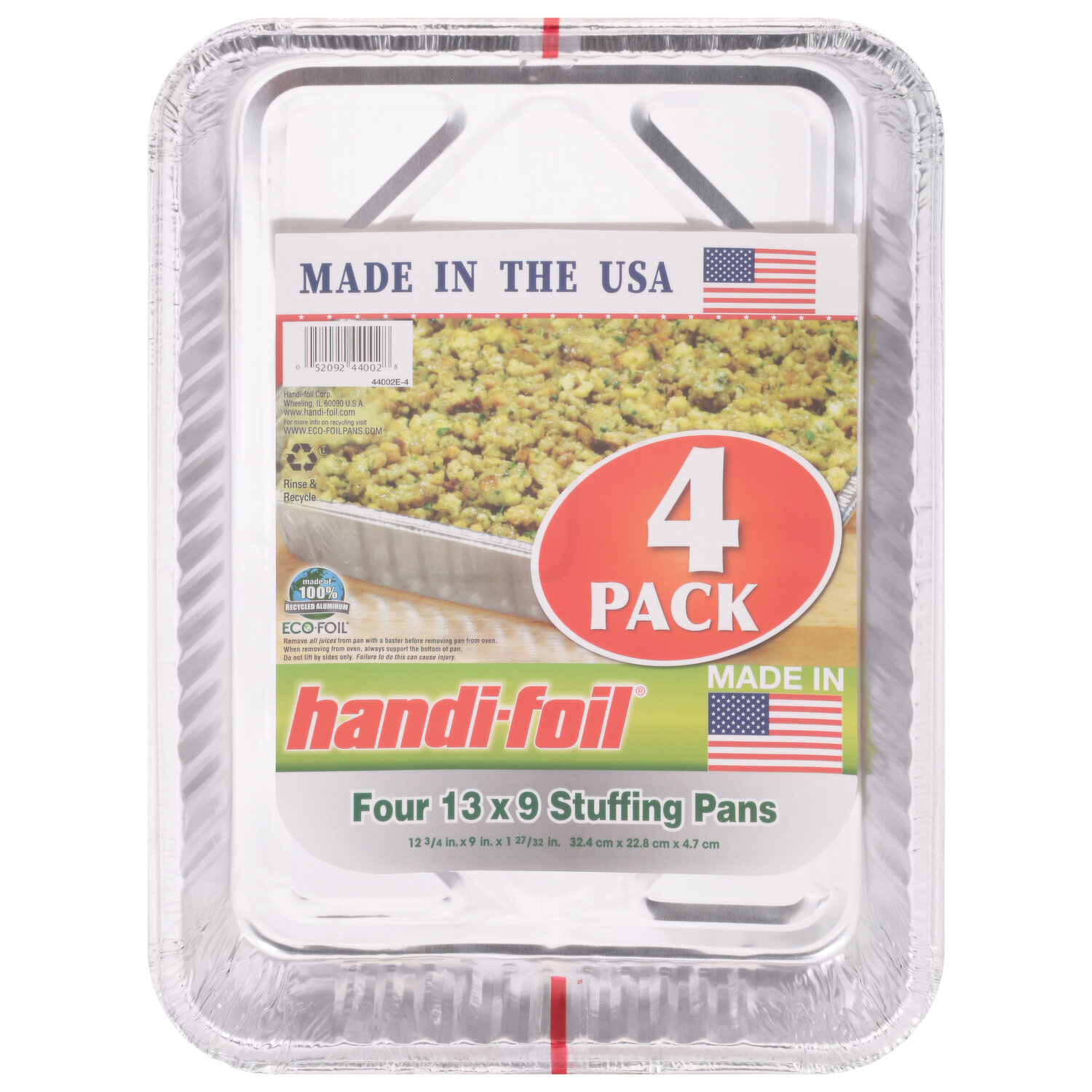 Handi-Foil Eco-Foil Thanksgiving Stuffing Pans - Shop Bakeware at