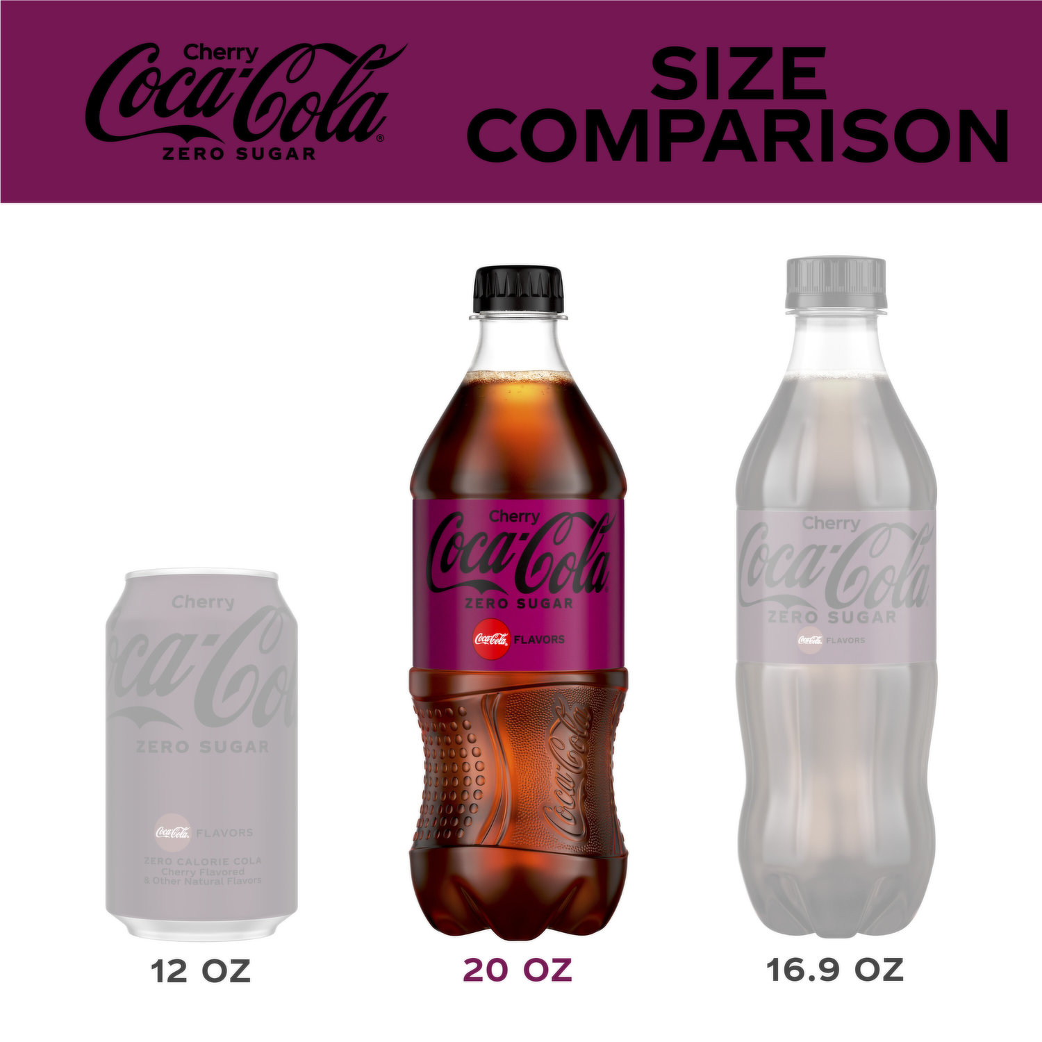 Coca cola Cherry ZERO SUCRE - 1,25 l