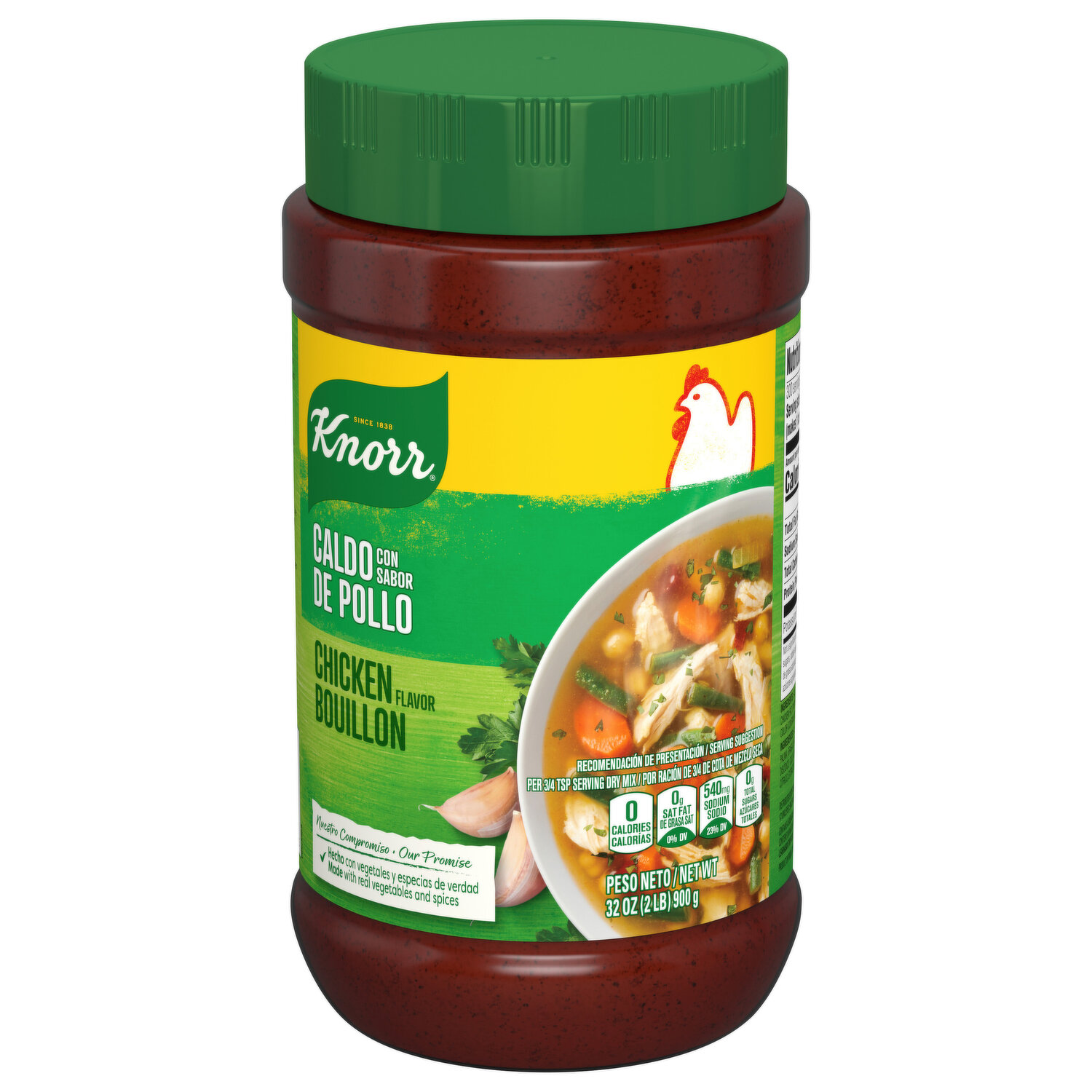 1-Knorr Chicken Broth Seasoning Powder/ Caldo de Pollo 800gr/28oz