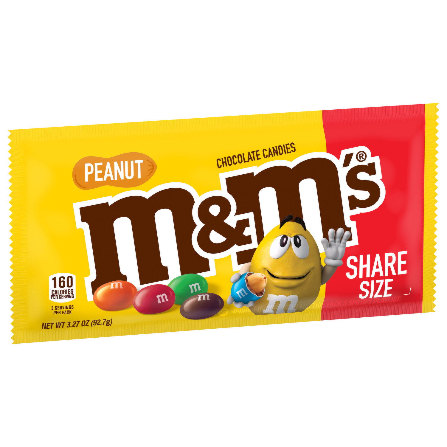 M&M'S Red, White & Blue Peanut Chocolate Candy, Sharing Size, 10.7