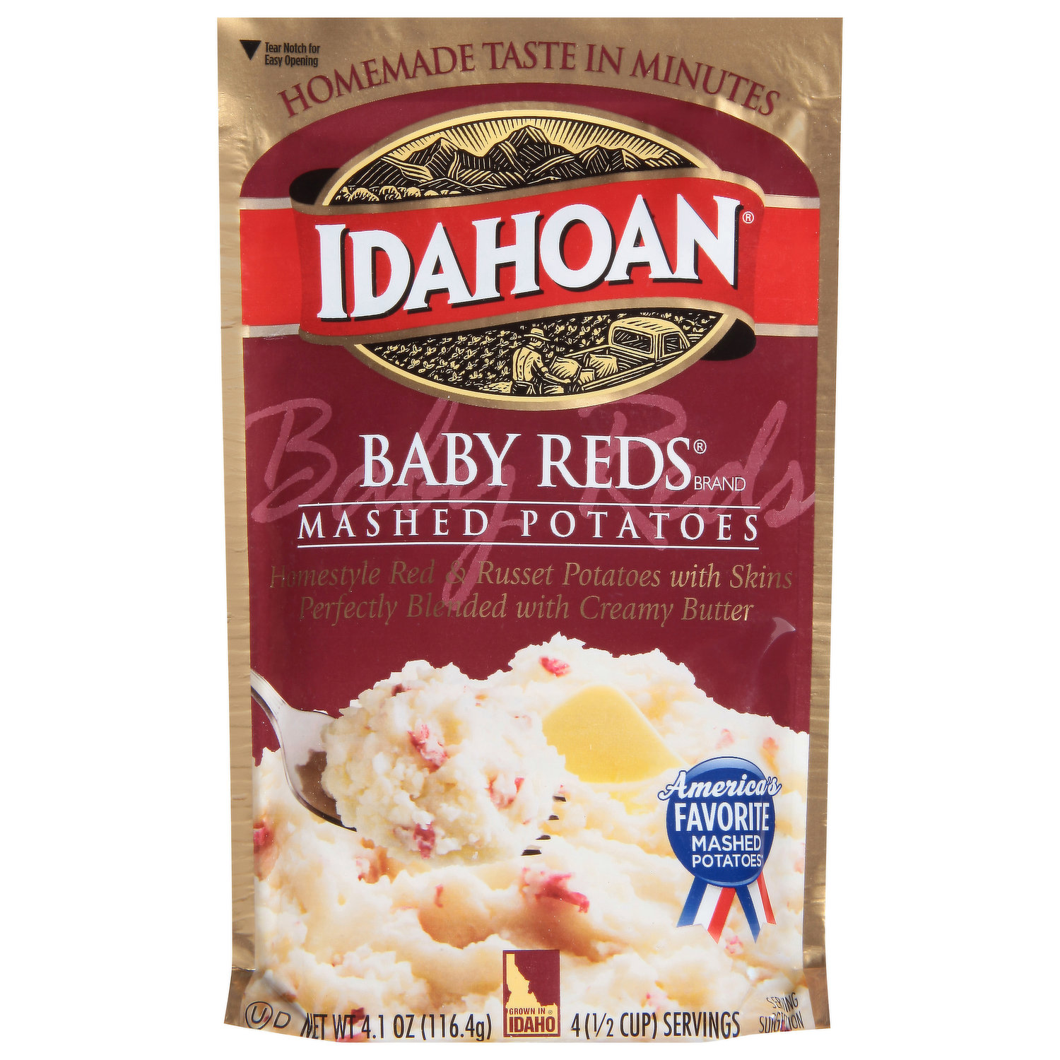 Idahoan Mashed Potatoes, Baby Reds, Family Size