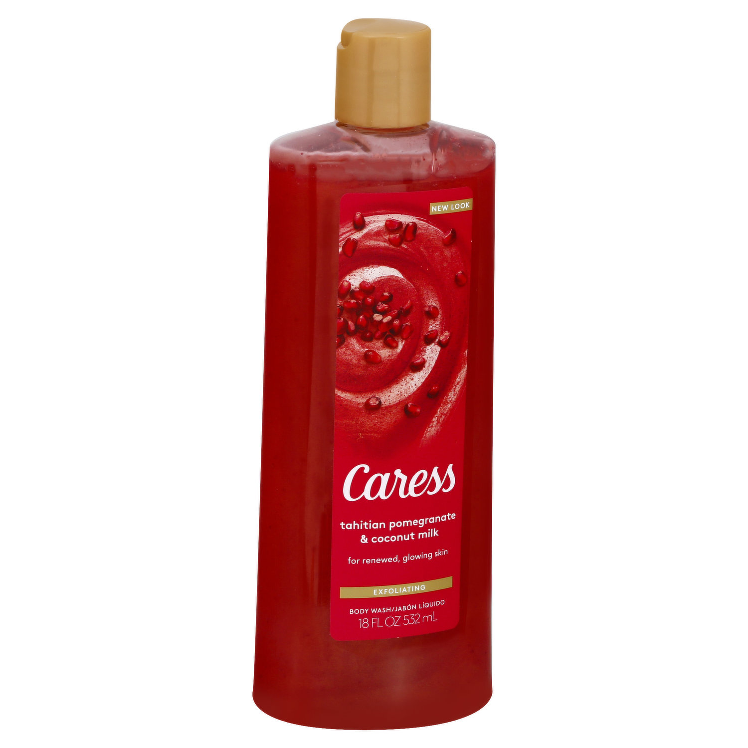 Caress Body Wash, Exfoliating, Tahitian Pomegranate & Milk