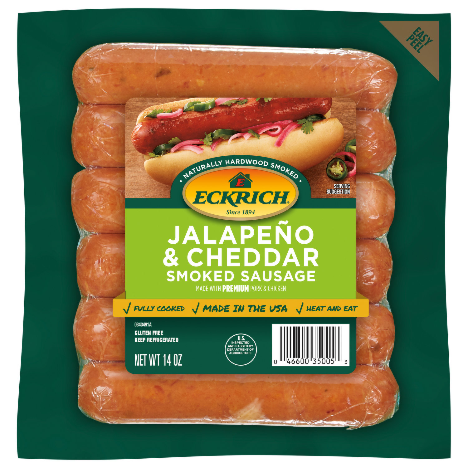 Pollok's Smoked Dry Jalapeno Sausage