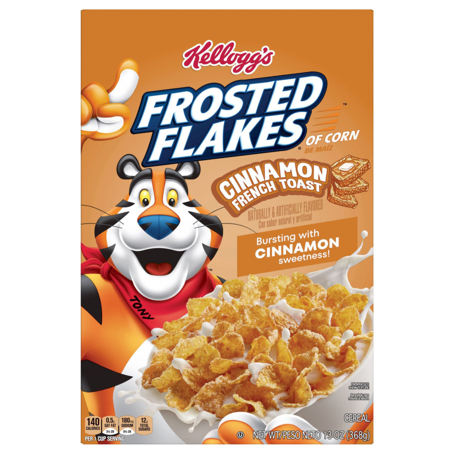 Kellogg's Frosted Flakes Breakfast Cereal, 7 Vitamins and Minerals