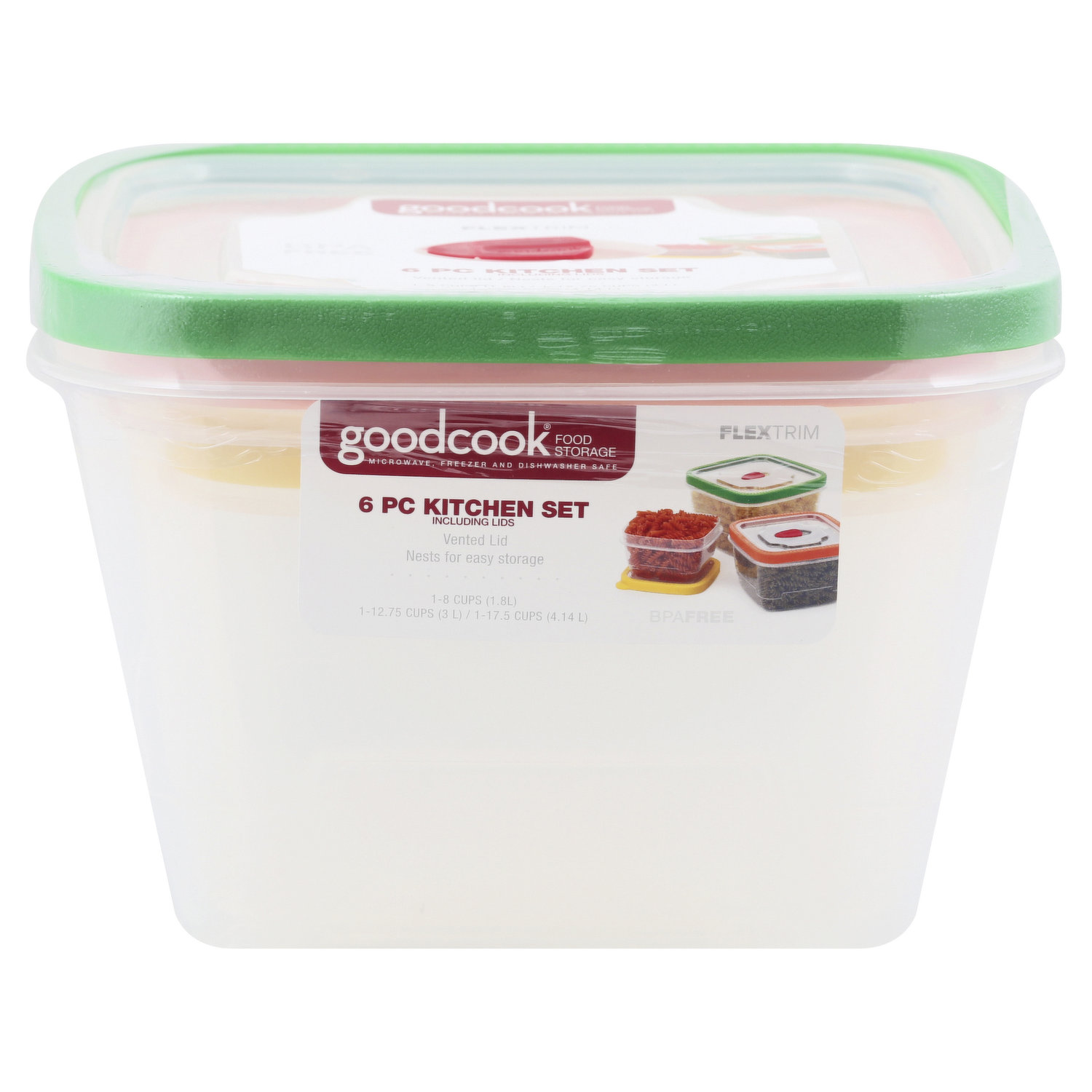 Goodcook 6 Piece Square Food Storage