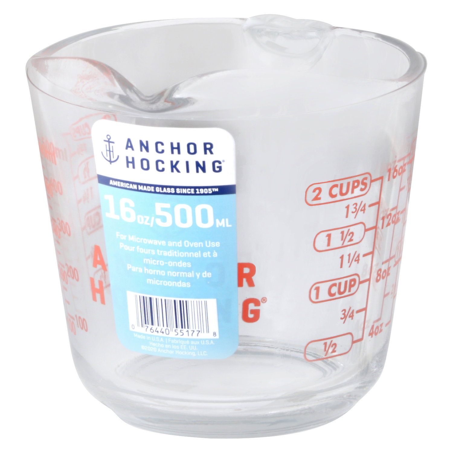 Anchor Hocking Glass Measuring Cup, 16 Oz.