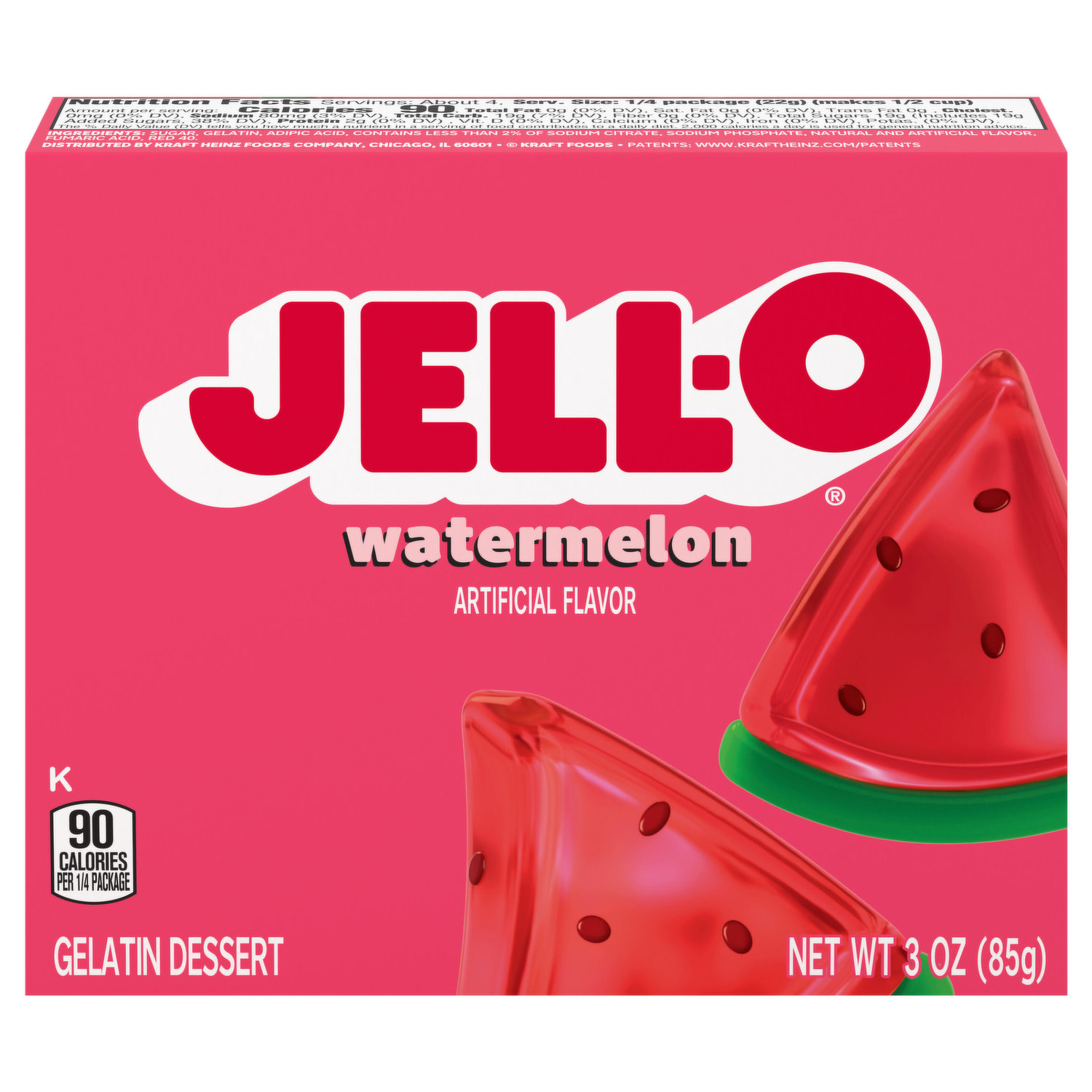 Jell-O Gelatin Dessert, Watermelon - Brookshire's