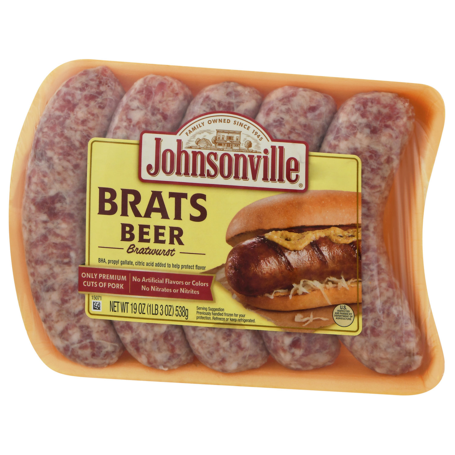 Johnsonville Bratwurst, Original Recipe, Brat