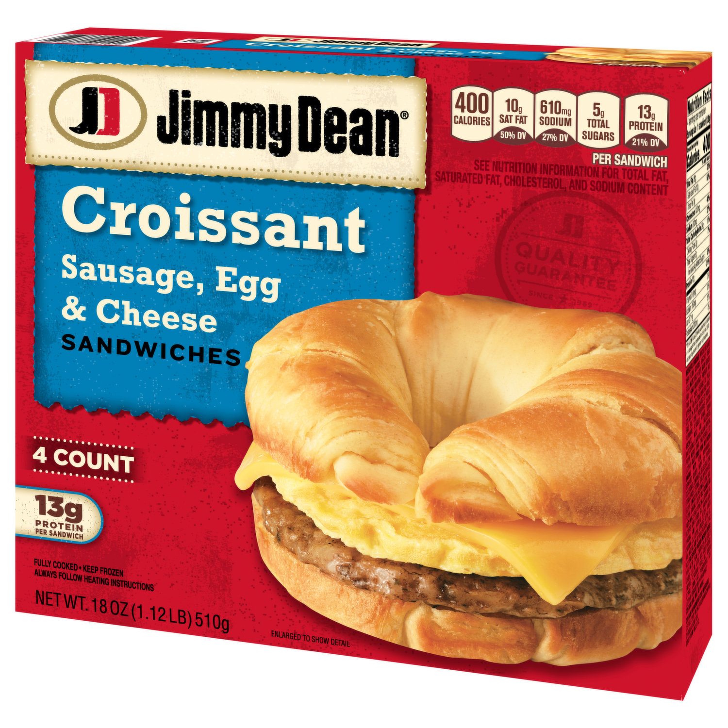 Great Value Bacon Cheeseburger Sandwiches, 4 Count (Frozen) 