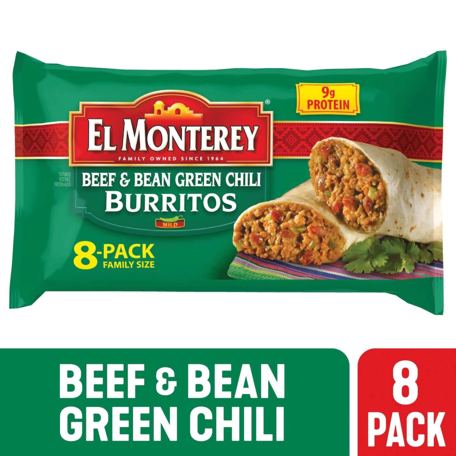 Ruiz Foodservice El Monterey Beef and Bean Chimichanga, 4 Ounce - 8 per  pack -- 8 packs per case.