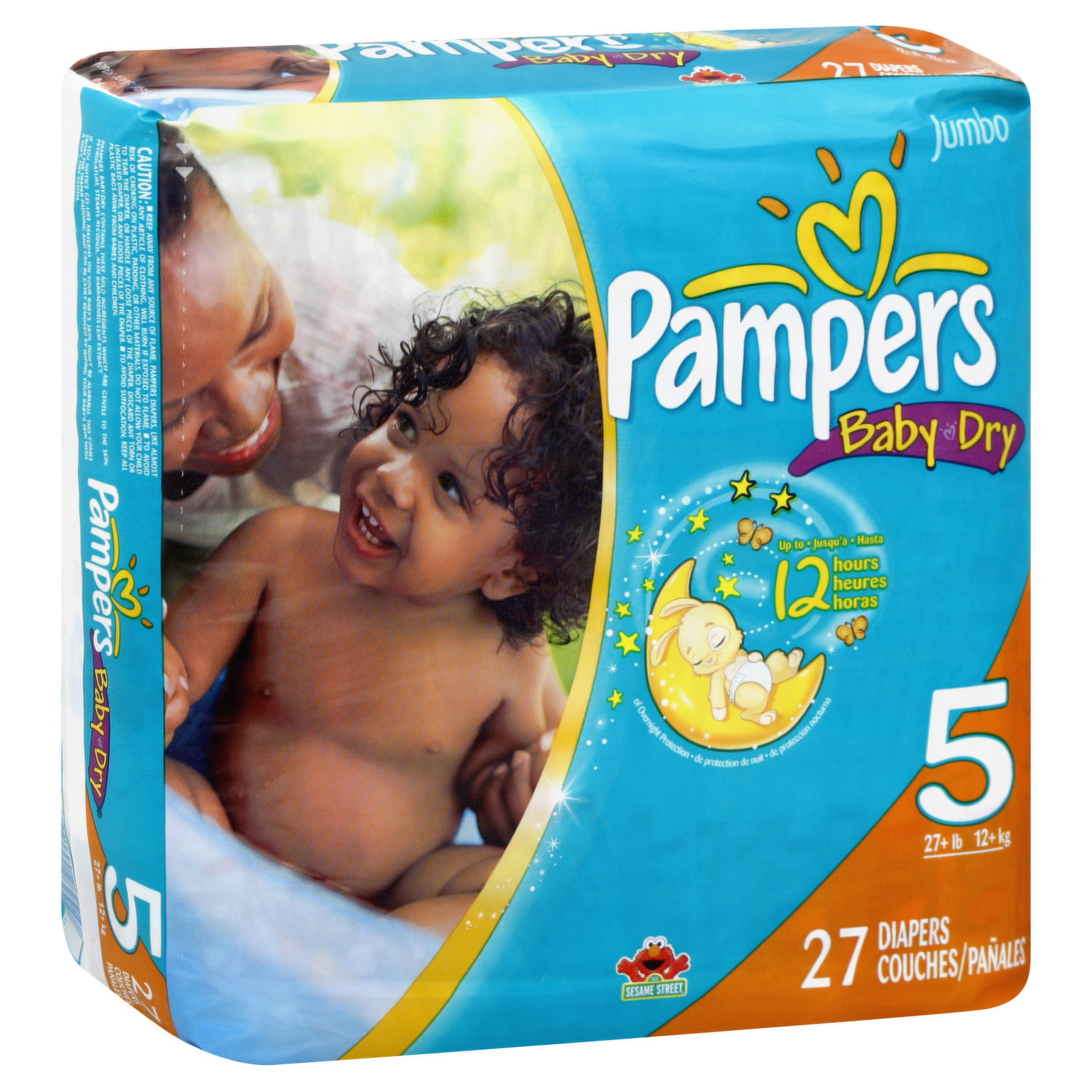 zak boycot stuk Pampers Diapers, Size 5 (27+ lb), Sesame Street, Jumbo