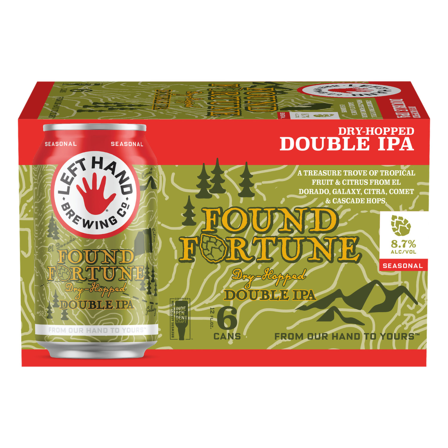 Left Hand Brewing Co. Beer, Dry-Hopped Double IPA, Seasonal, Found Fortune  - FRESH by Brookshire's