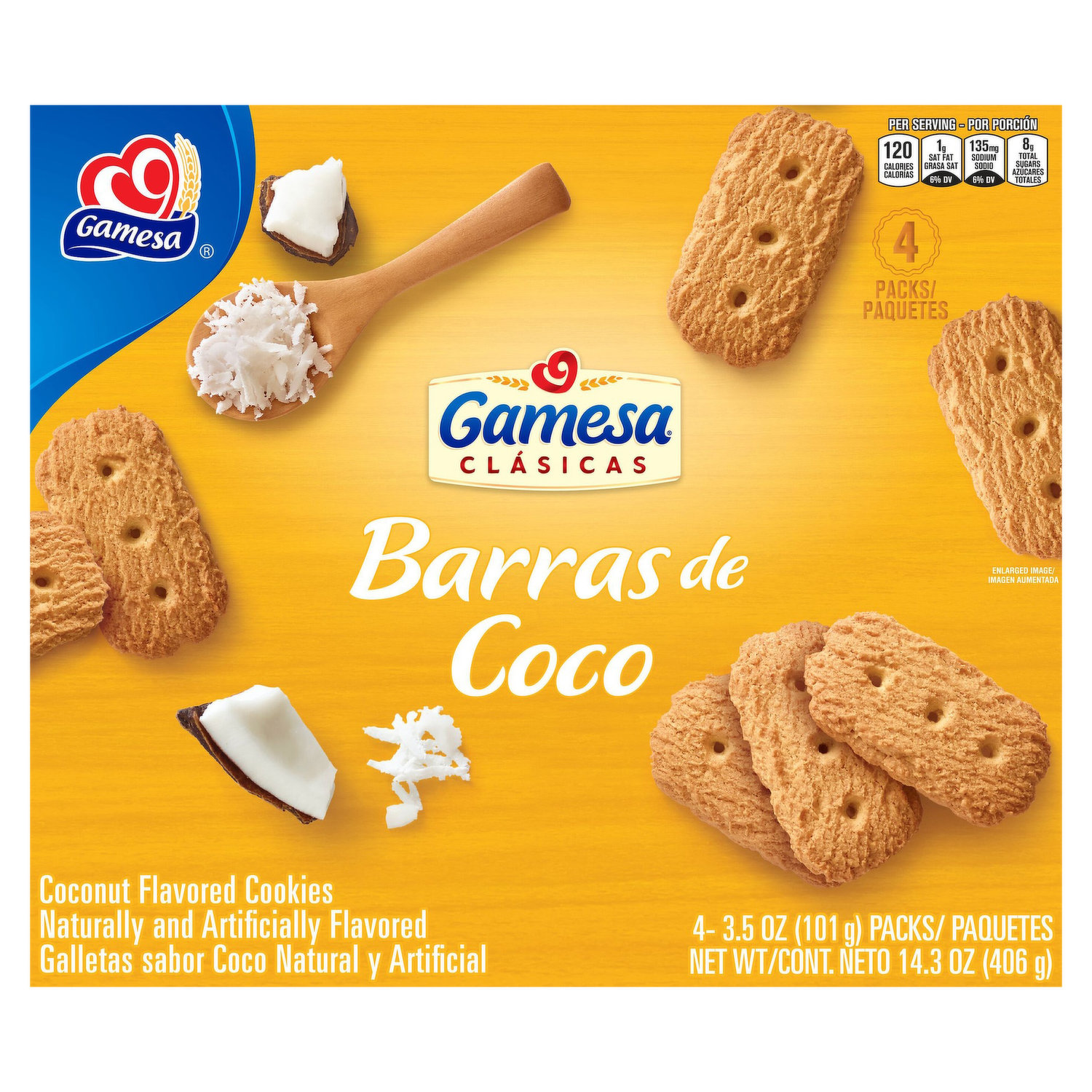 Gamesa Cookies, Marias, 4 Pack - 4 pack, 4.9 oz packs