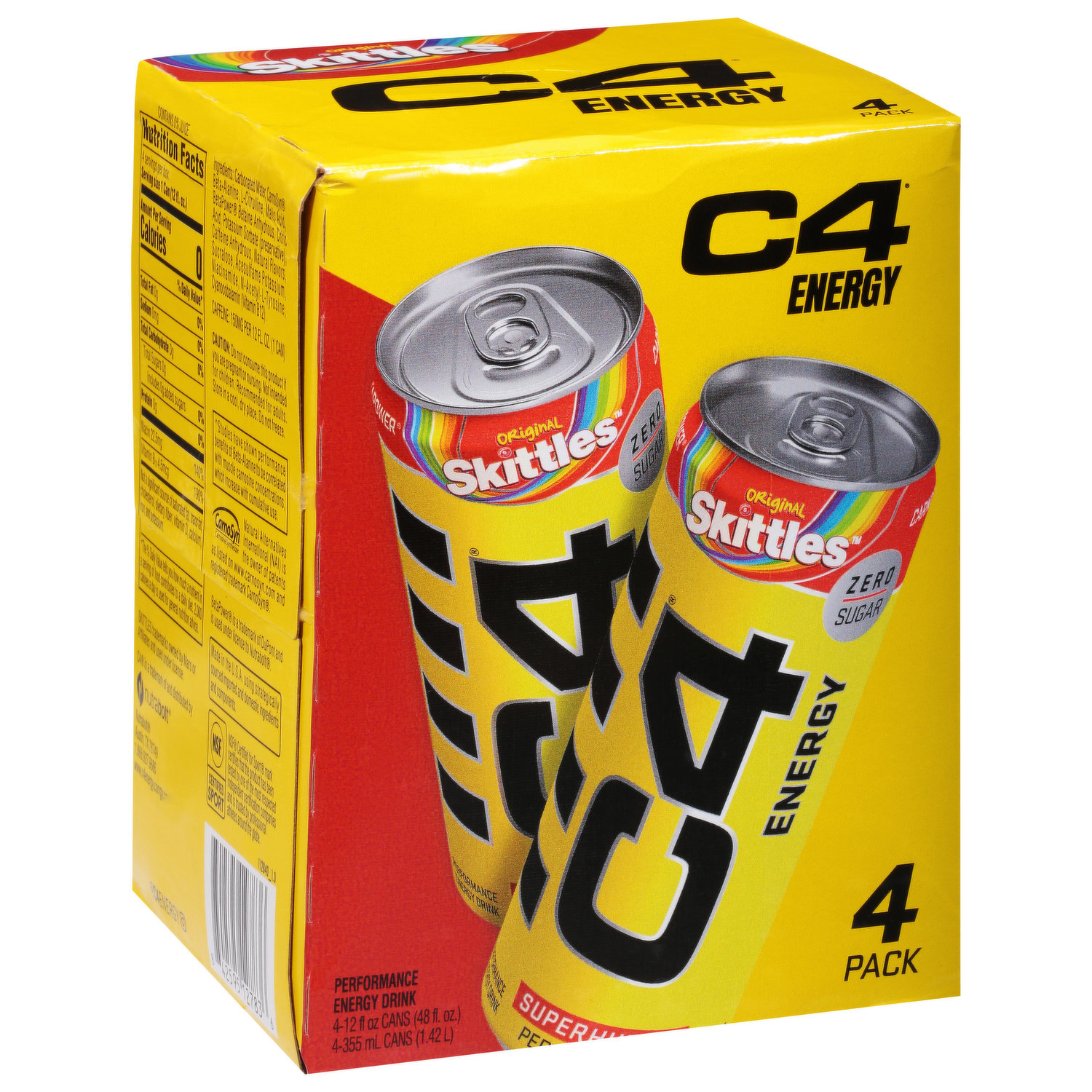 C4 Energy Drink, Performance, Zero Sugar, Mango Foxtrot - Brookshire's