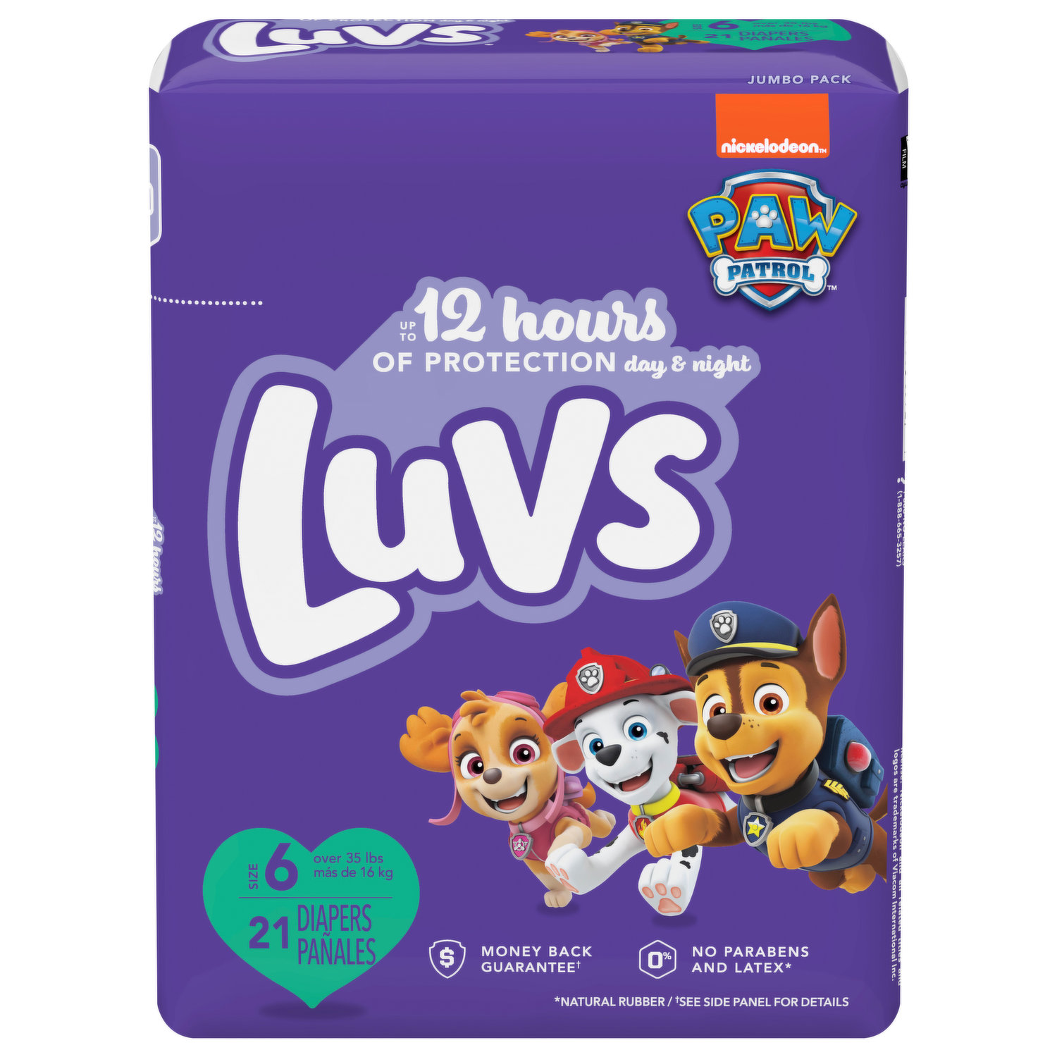 Luvs Diapers, Paw Patrol, Size 6 (Over 35 lbs), Jumbo Pack - Brookshire's