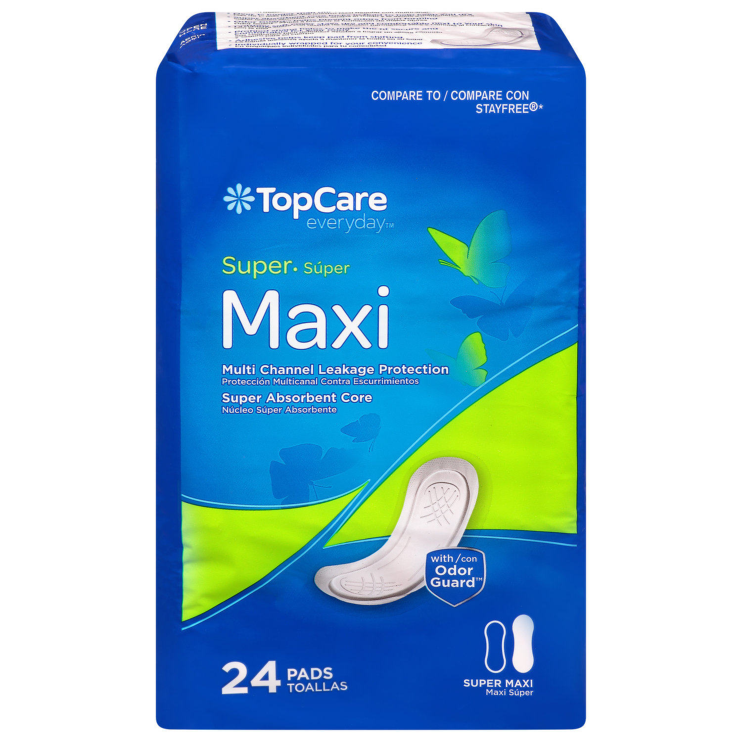 TopCare Pads, Moderate Absorbency 4, Long, Value Pack - Brookshire's