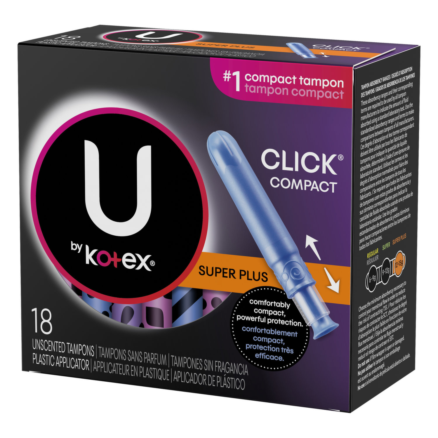 Kotex Tampones Mini Tampons Light Absorbent Tampons with Blue Protection  Techonology, 8 count (pack of 3)