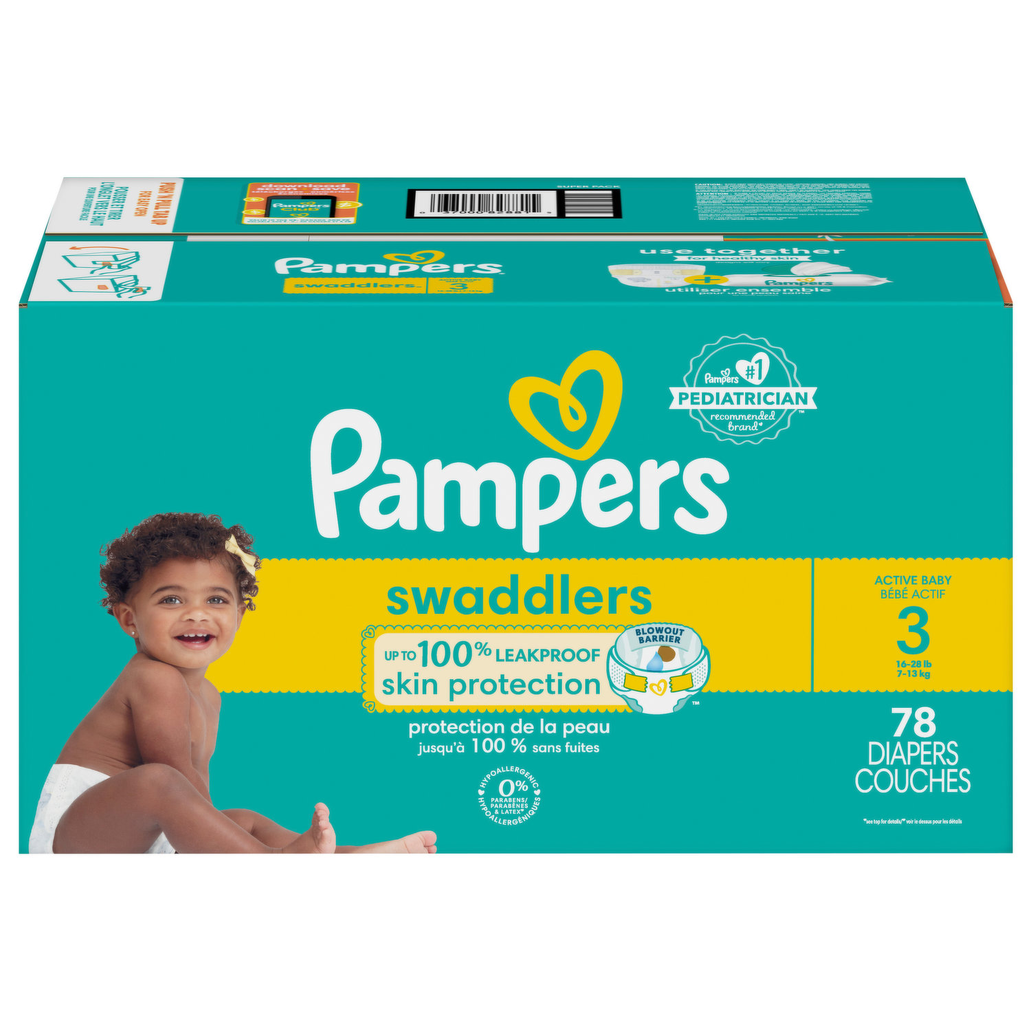 PAMPERS Premium protection couches taille 6 (+13kg) 30 couches pas