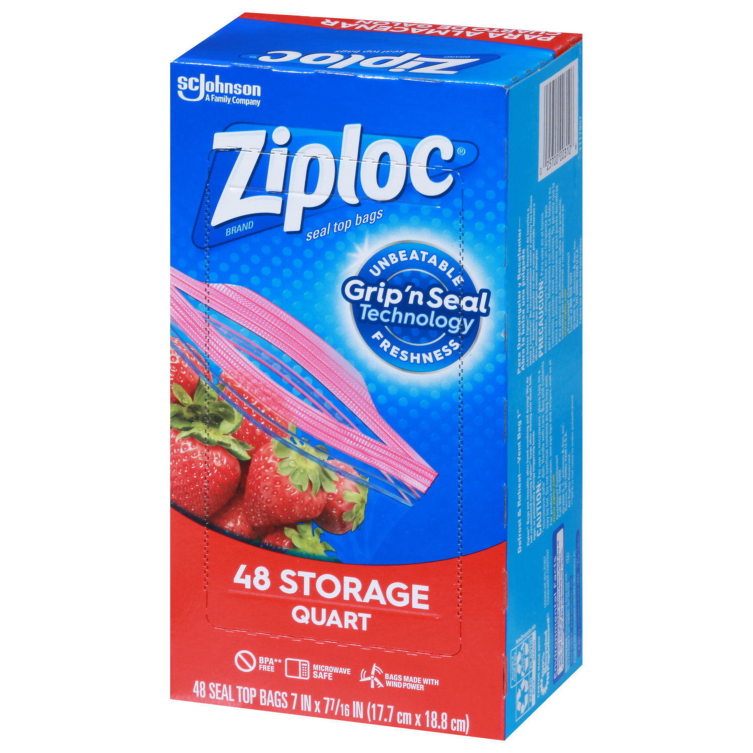 Ziploc Seal Top Bags, Storage, Quart « Discount Drug Mart