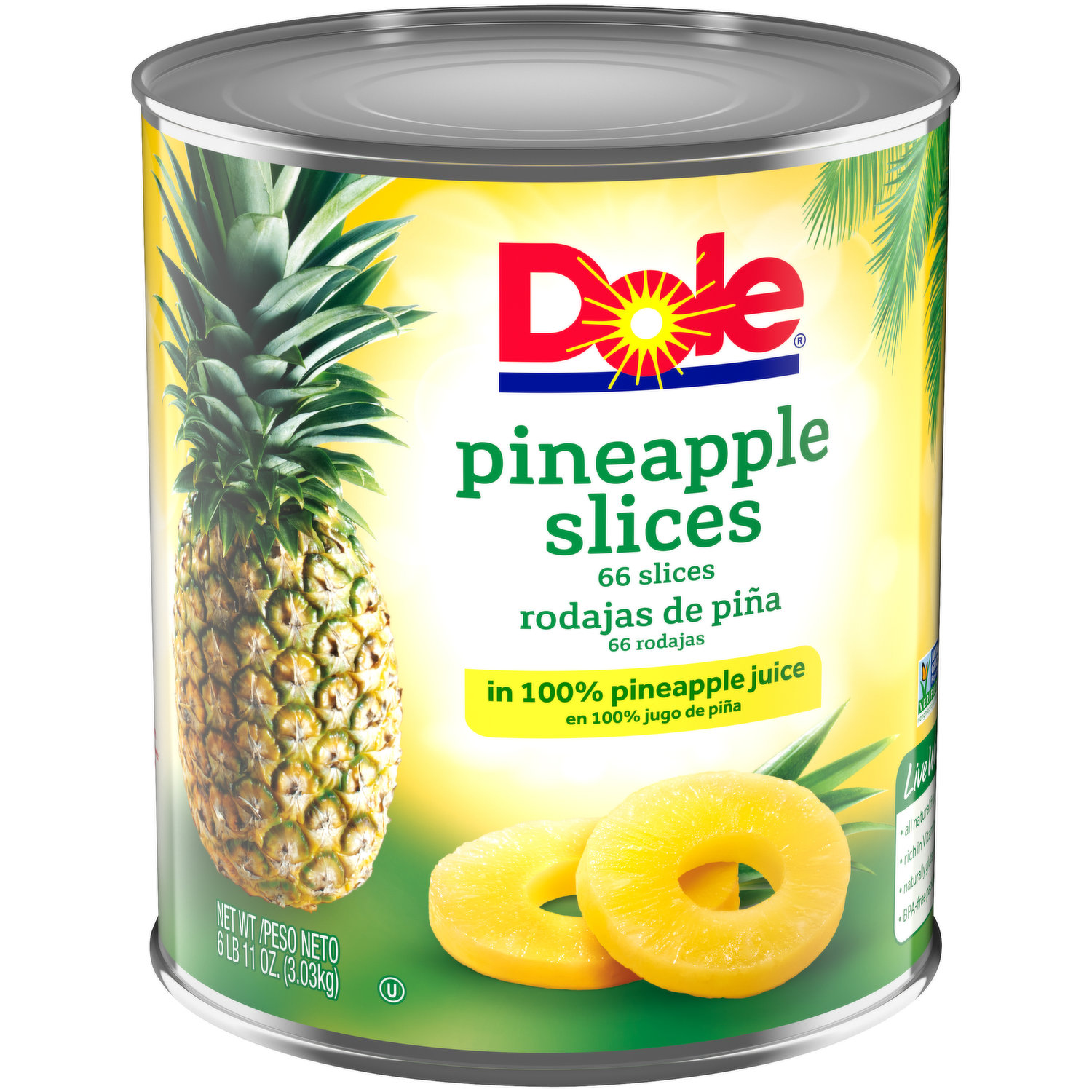 Dole Pineapple Slices In 100