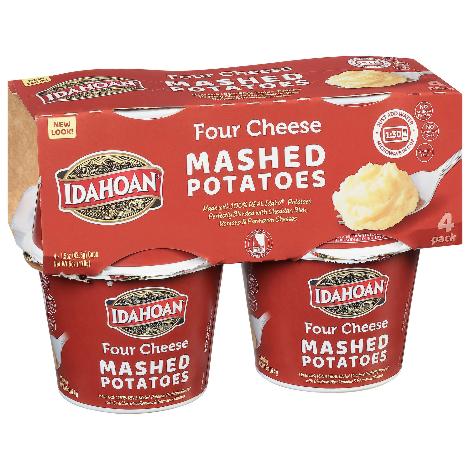 Idahoan Triple Cheese Shreds Cups, 1.5oz (Pack of 2)