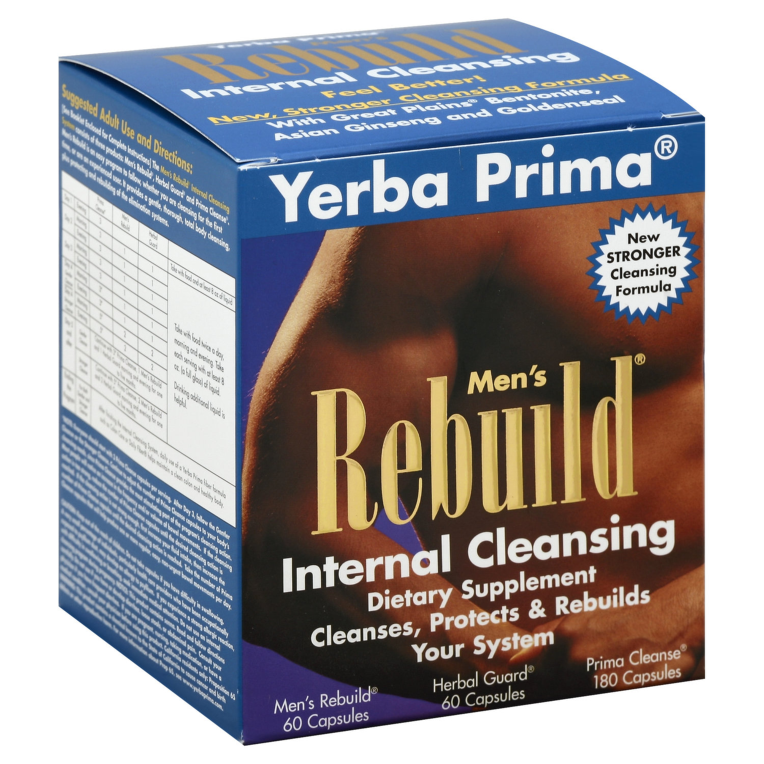 Yerba Prima Men's Rebuild, Internal Cleansing, Capsules