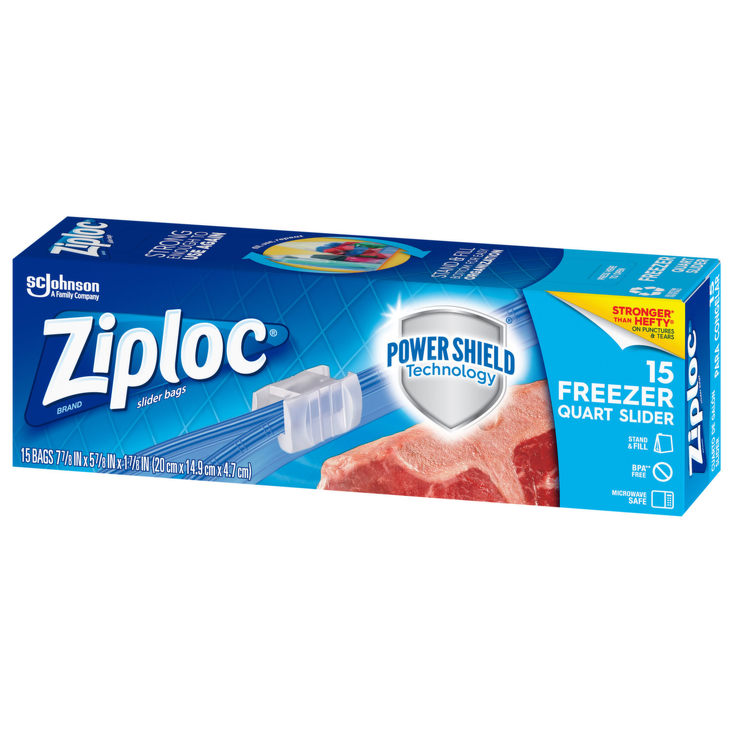 Ziploc Slider Quart Freezer Bags - Shop Storage Bags at H-E-B