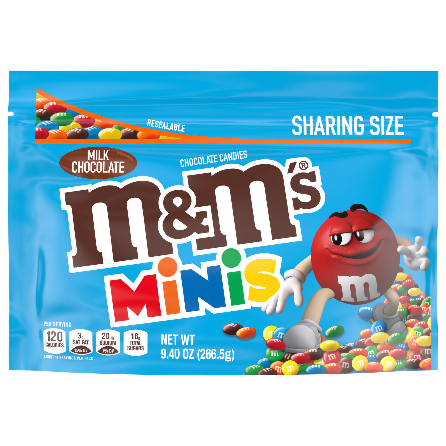 M&M's Chocolate Candies, Peanut Butter, Sharing Size, 2.83 oz