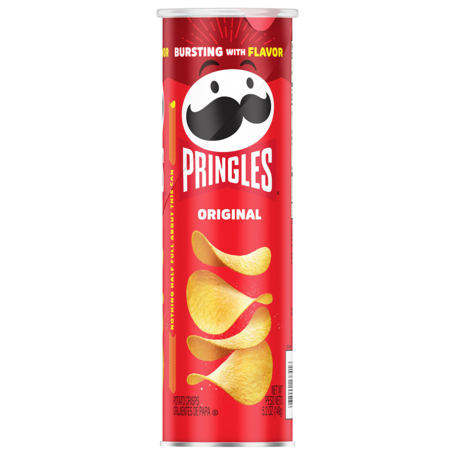 Pringle Potato Chip Holders Container Travel Lunch Box To Go Red