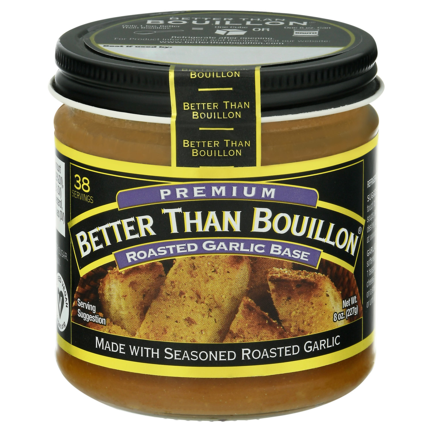 Better Than Bouillon Roasted Garlic Base 8 oz (Pack of 1) Bundle with  PrimeTime Direct Teaspoon Scoop with BTB Authenticity Seal
