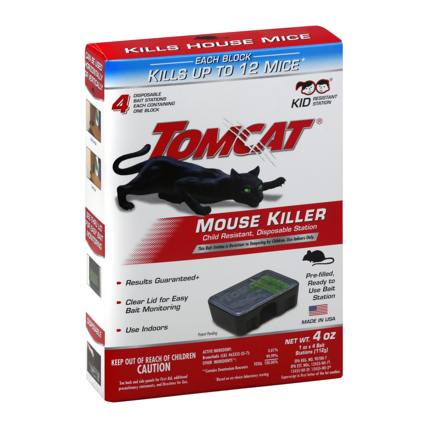 TOMCAT Mouse Killer, Child Resistant, Disposable Station - Brookshire's
