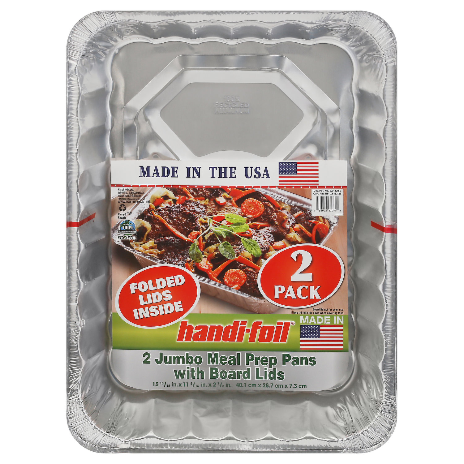 Handi-Foil Extra Large Storage Containers With Board Lids