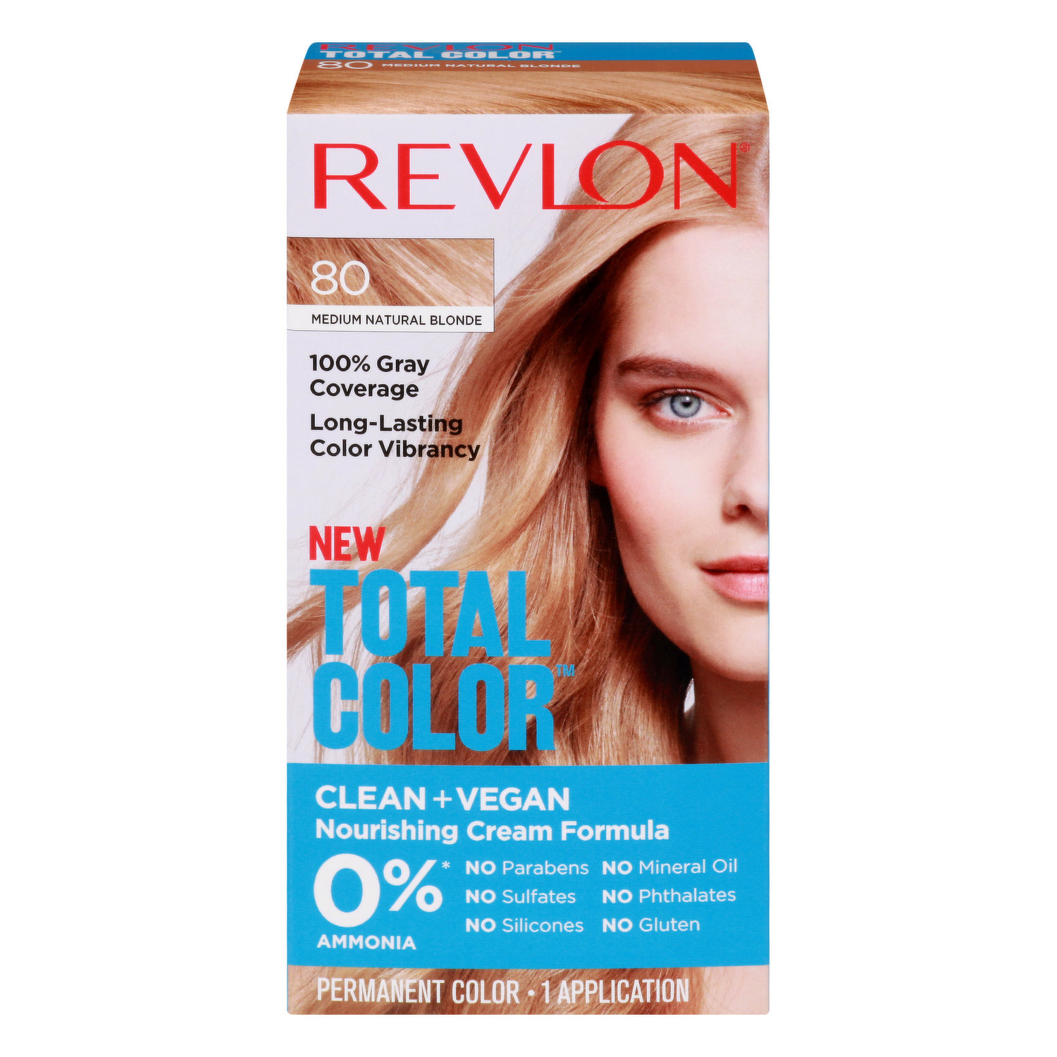 Revlon Color, Permanent, Medium Natural Blonde 80