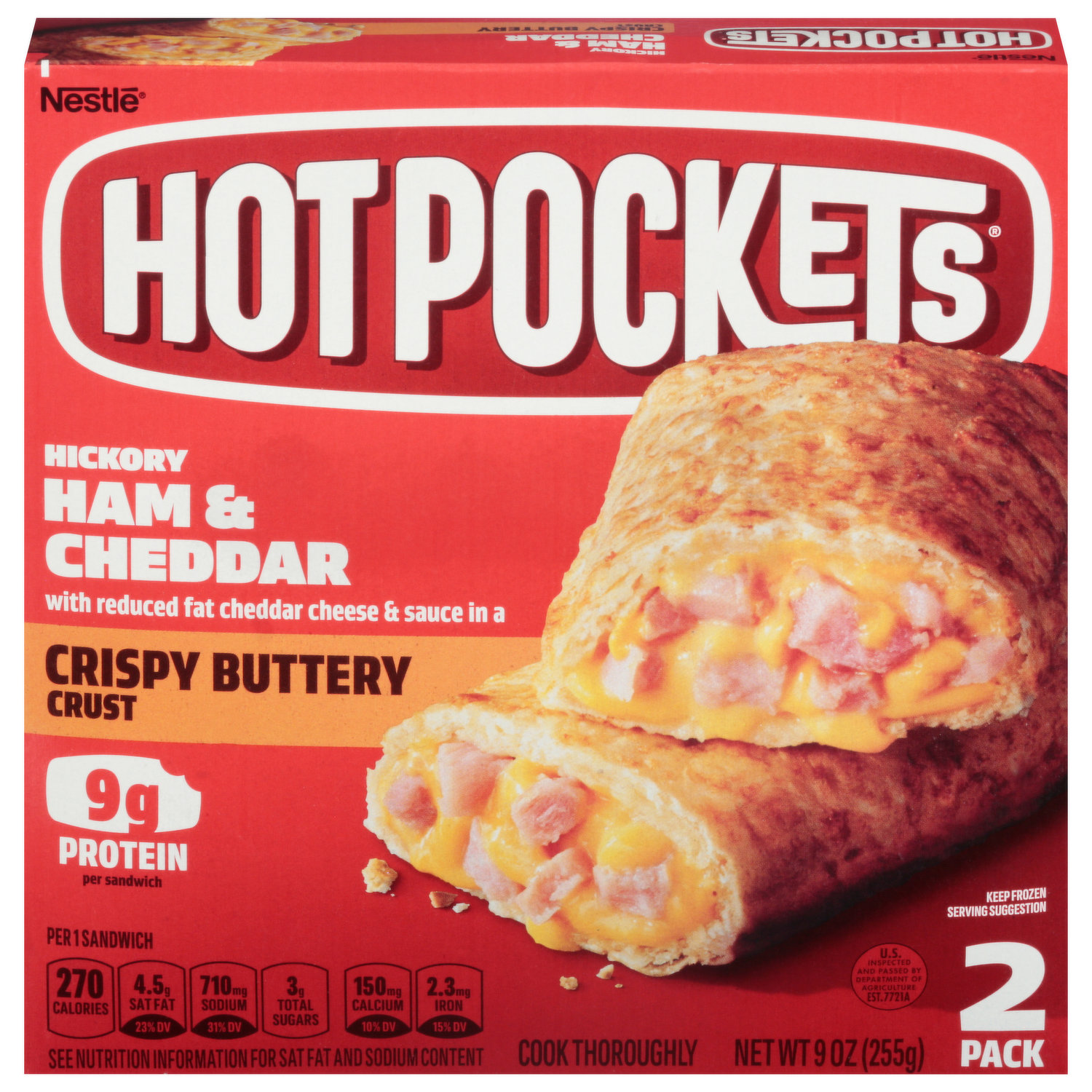 Hickory Ham & Cheddar Frozen Sandwiches 5 Pack