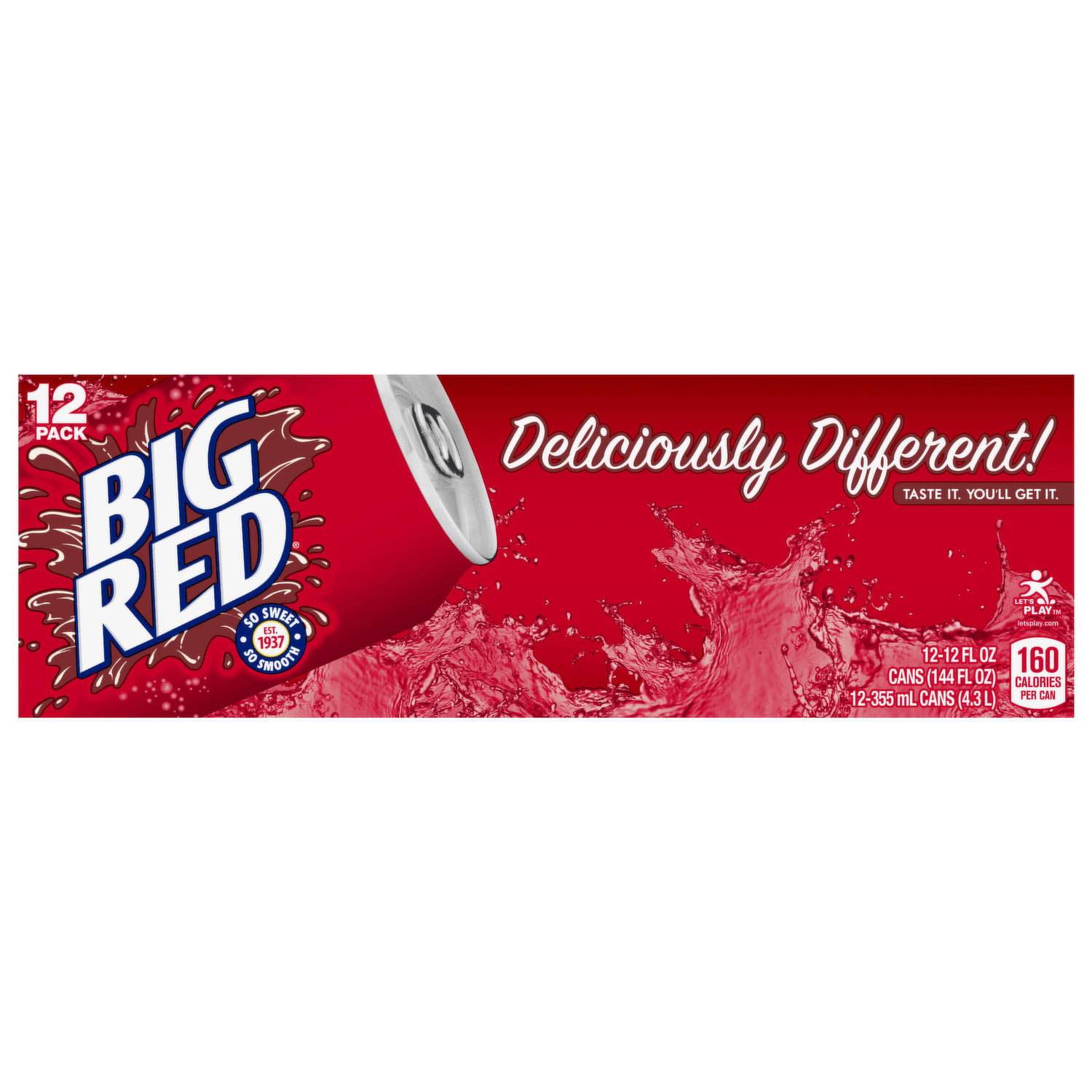 Big Red Soda 12 Oz Glass Bottle (Pack of 6)