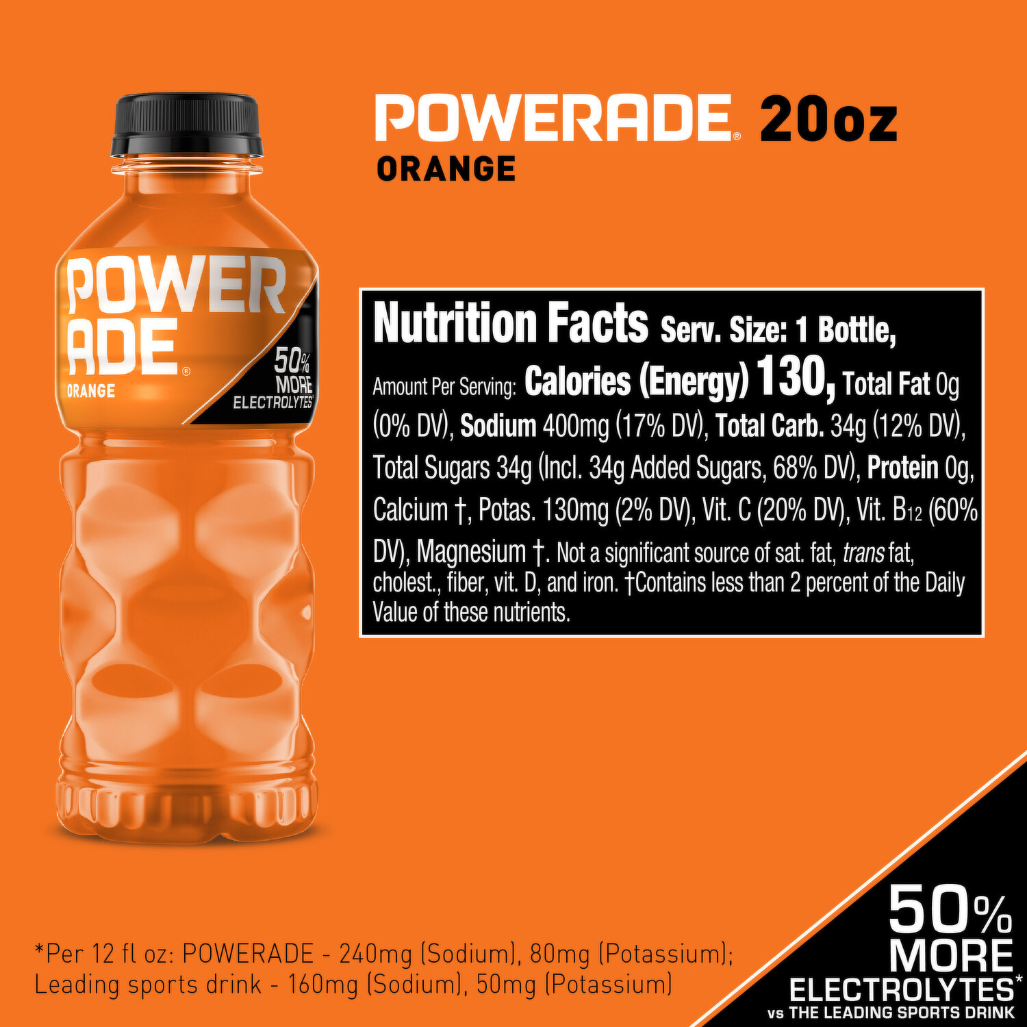 Powerade Powerade Orange Sports Drink 28 fl oz Bottle