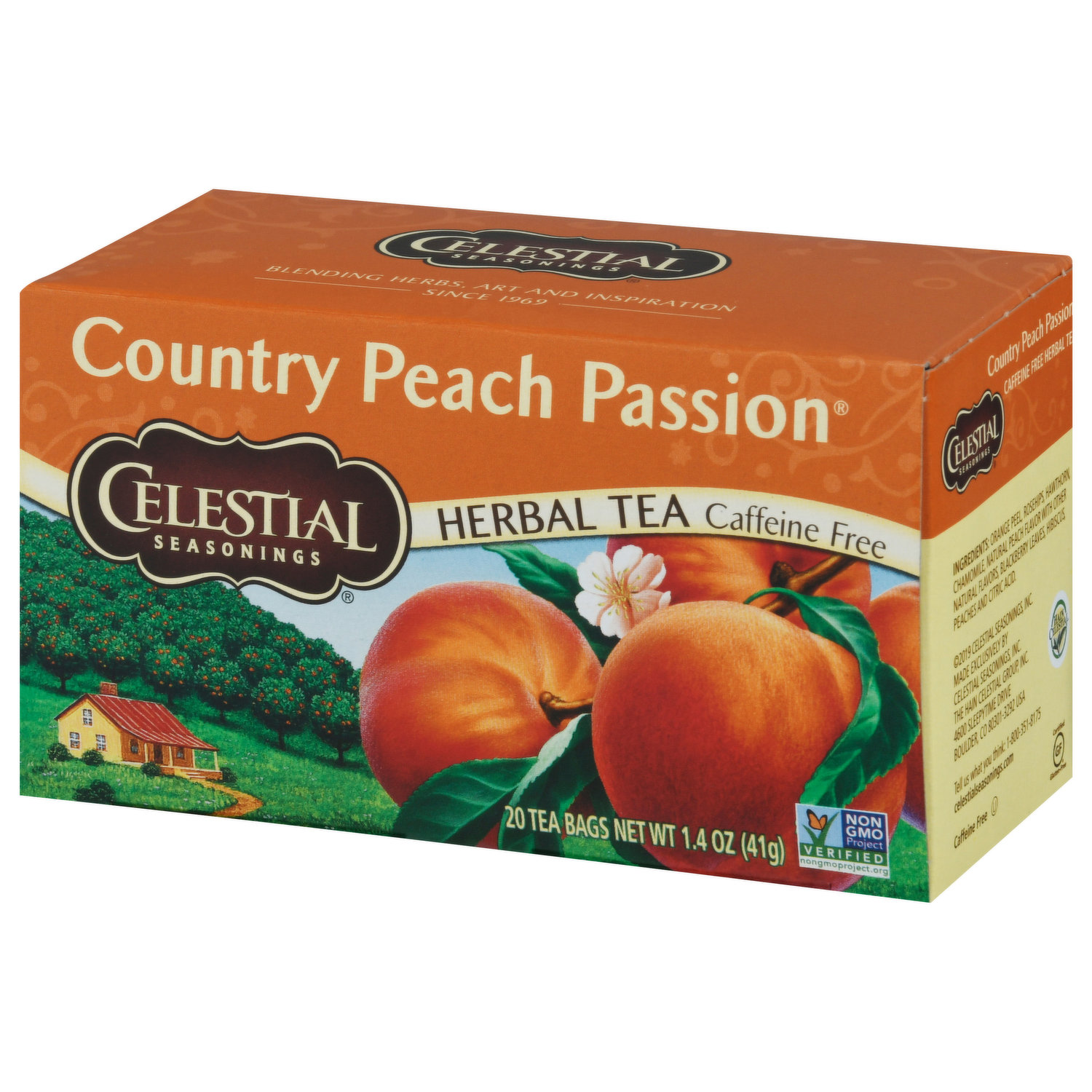 Celestial Seasonings Country Peach Passion Herbal Tea - 20 bags, 1.4 oz box