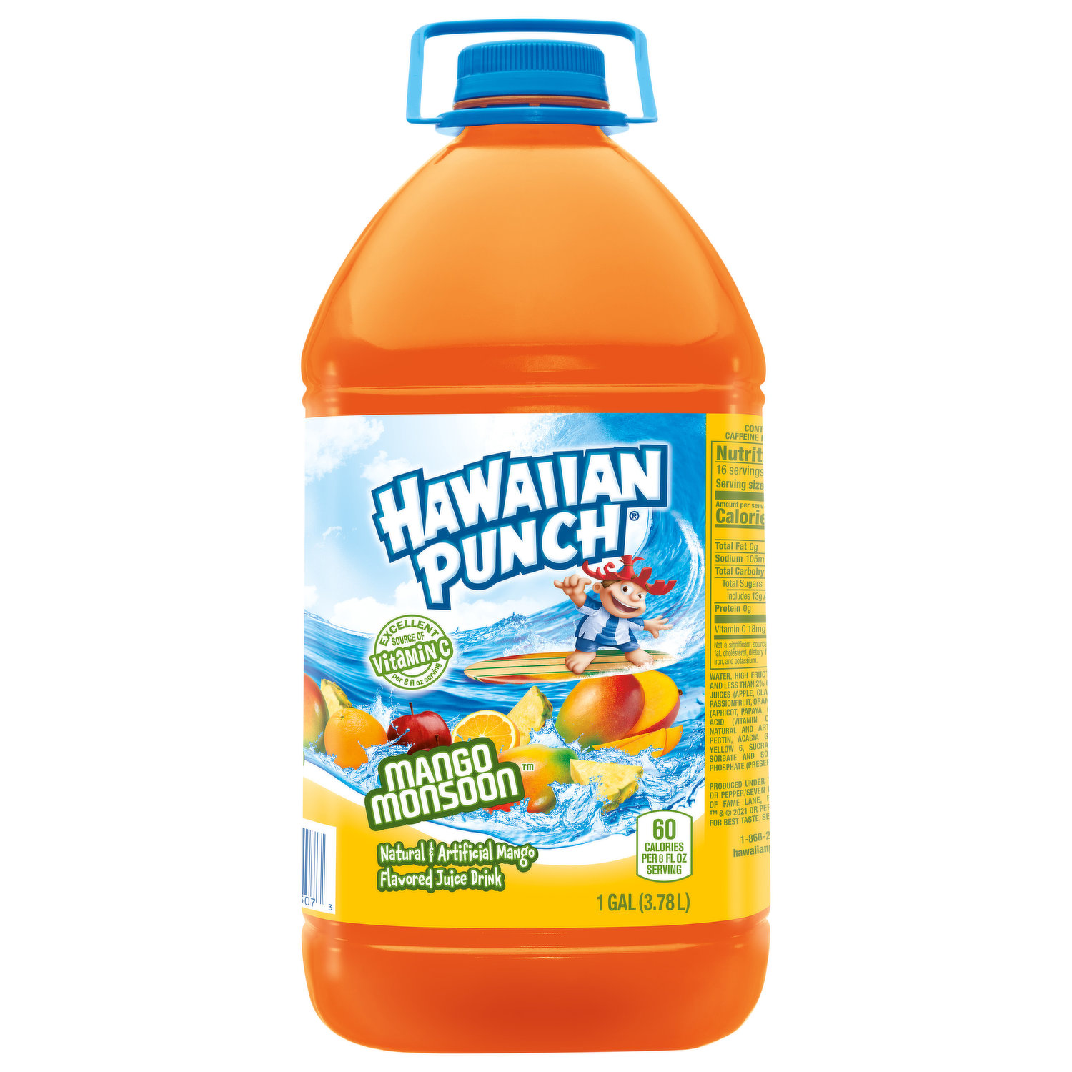 Hawaiian Punch Flavored Juice Drink, White Water Wave 1 Gal