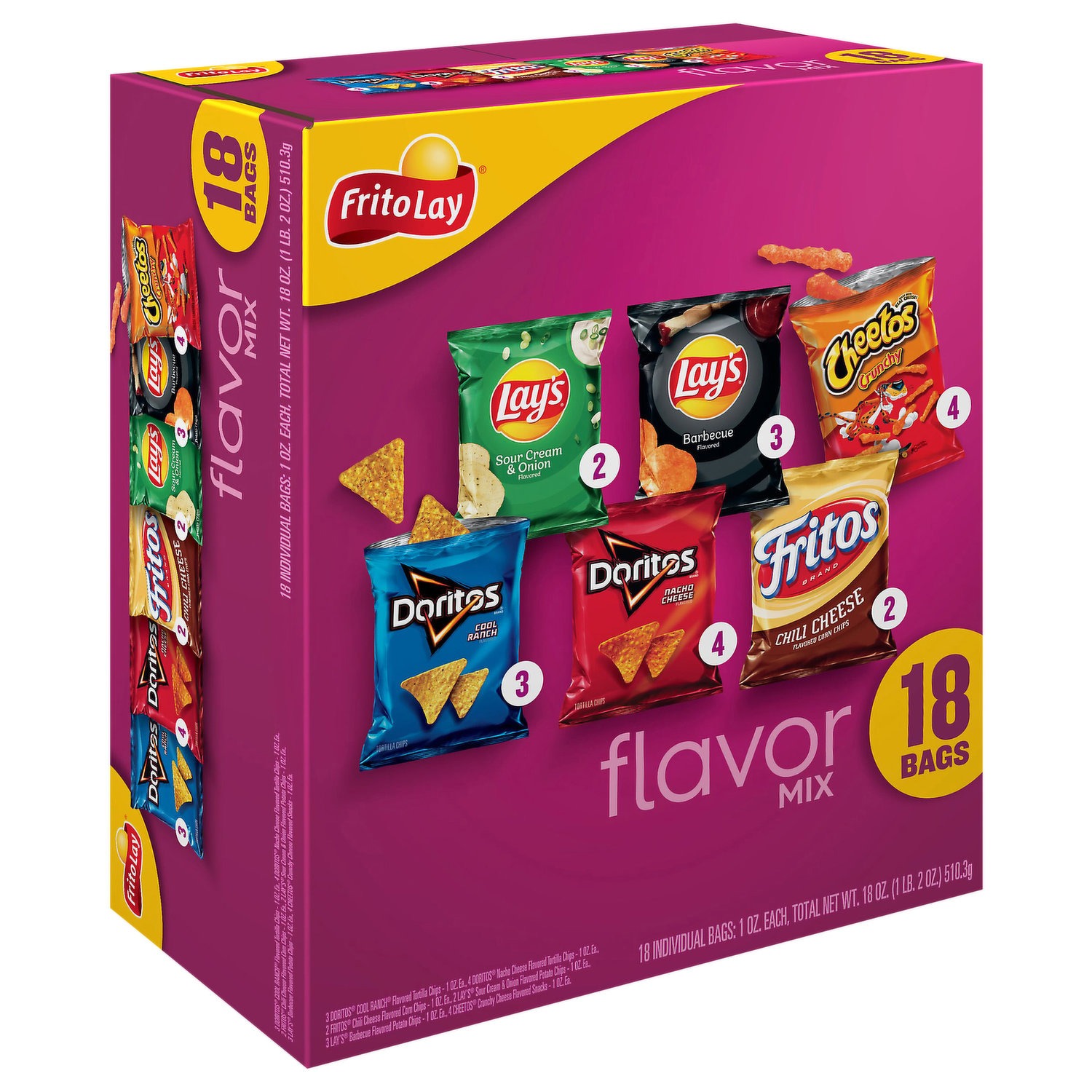 Frito Lay Fiery Mix Variety Pack, (Pack of 40)