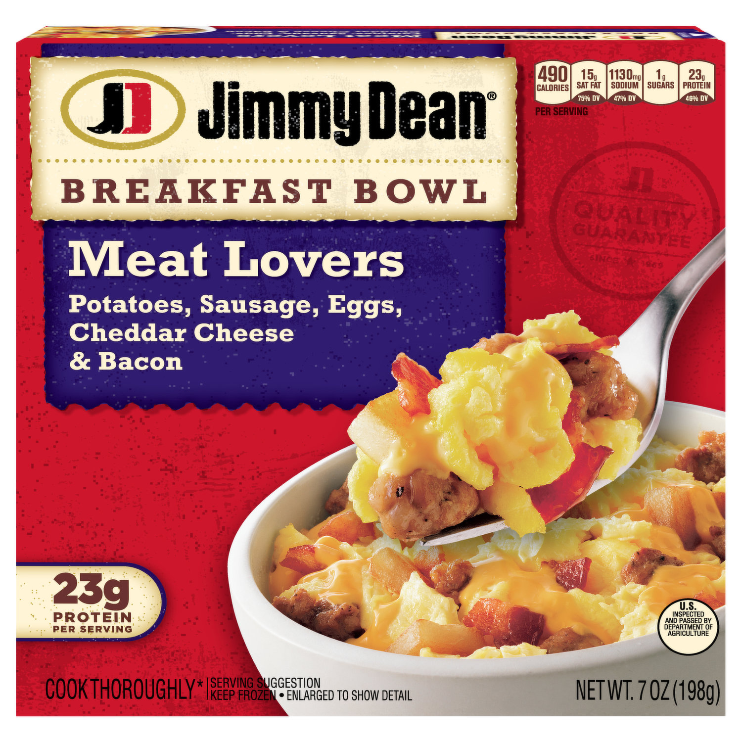 Realgood Foods Co. Meat Lovers Breakfast Bowl Meal, 7 oz Bowl (Frozen),  Gluten-Free, Regular