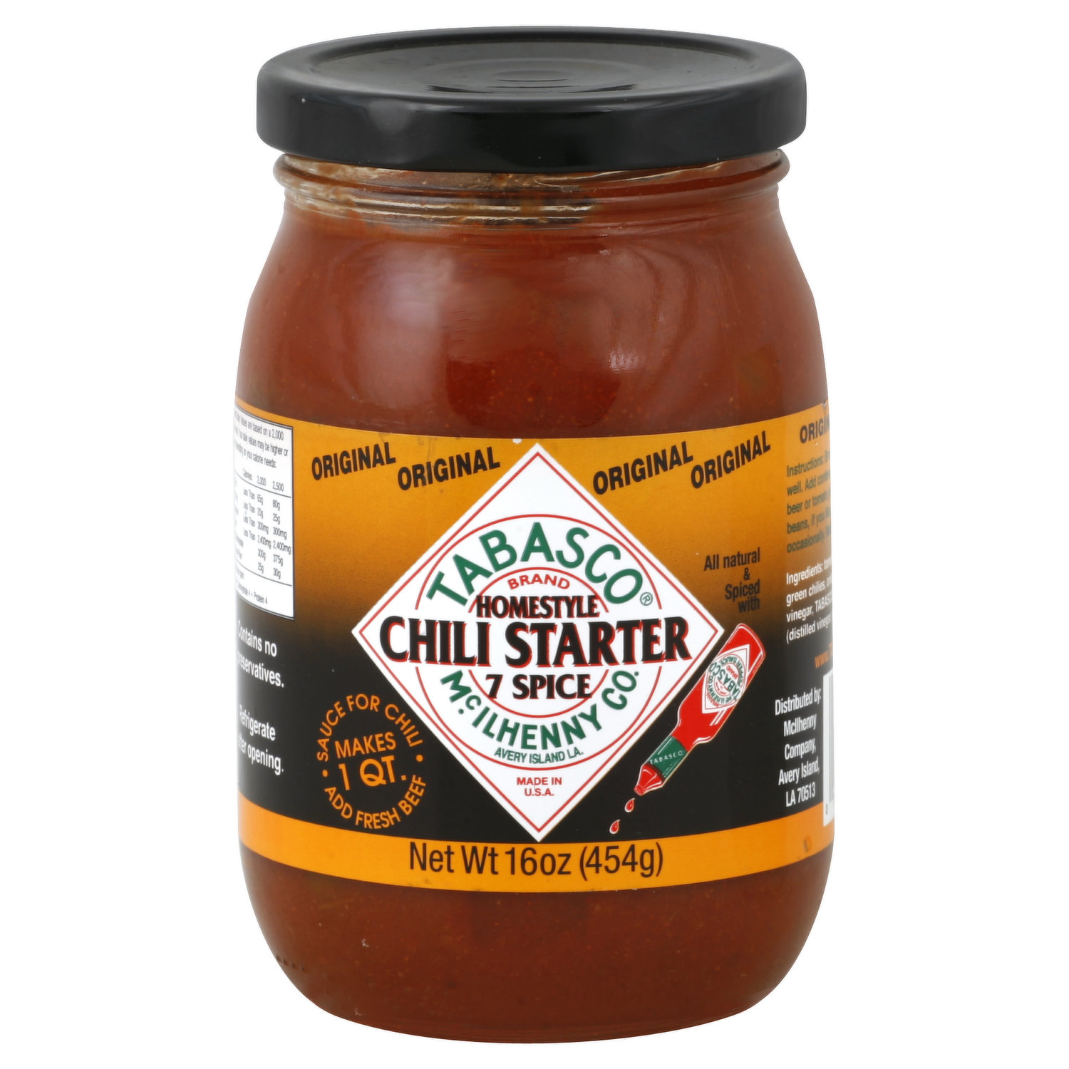 Tabasco Seven Spice Homestyle Chili Starter Case