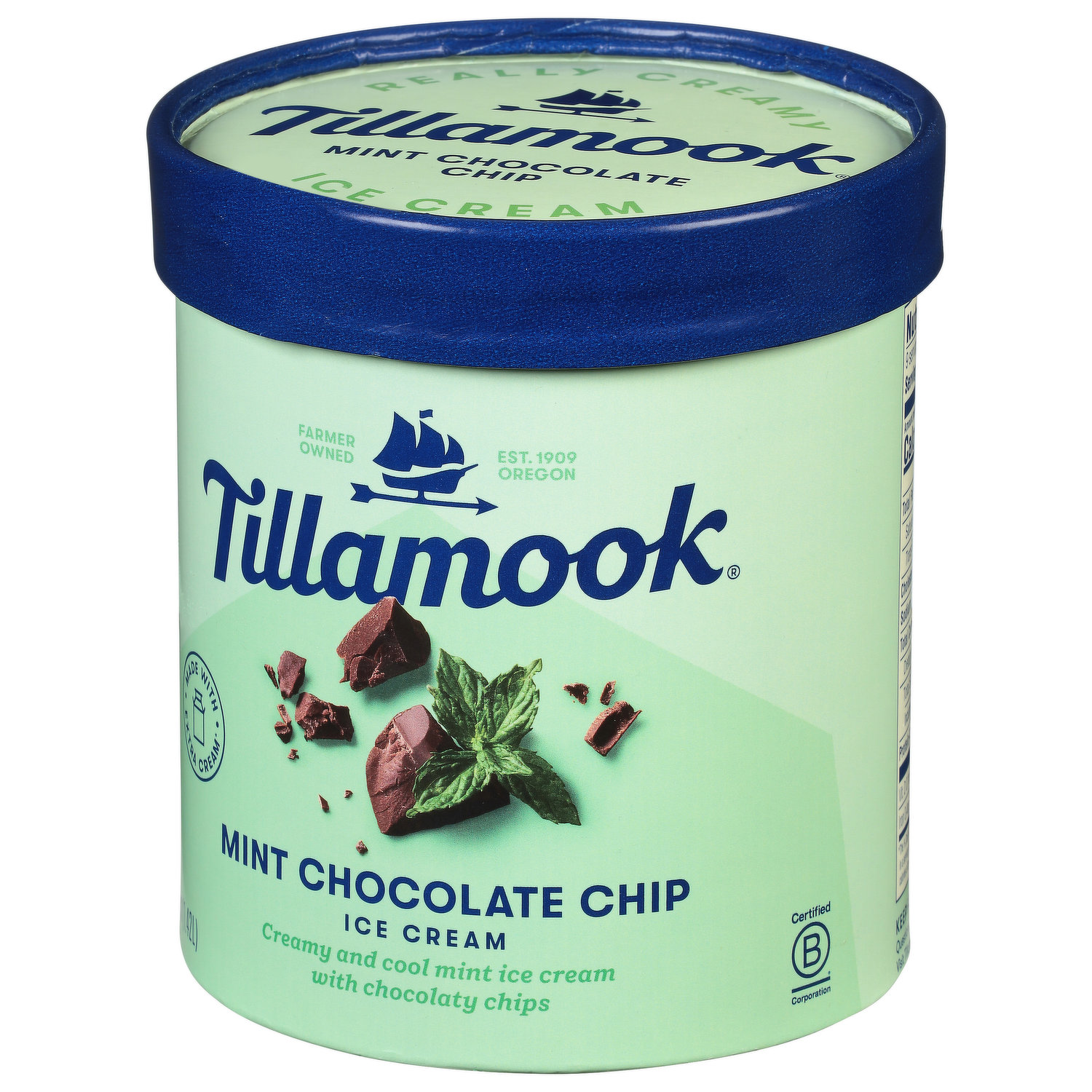 Tillamook Ice Cream, Mint Chocolate Chip - Super 1 Foods