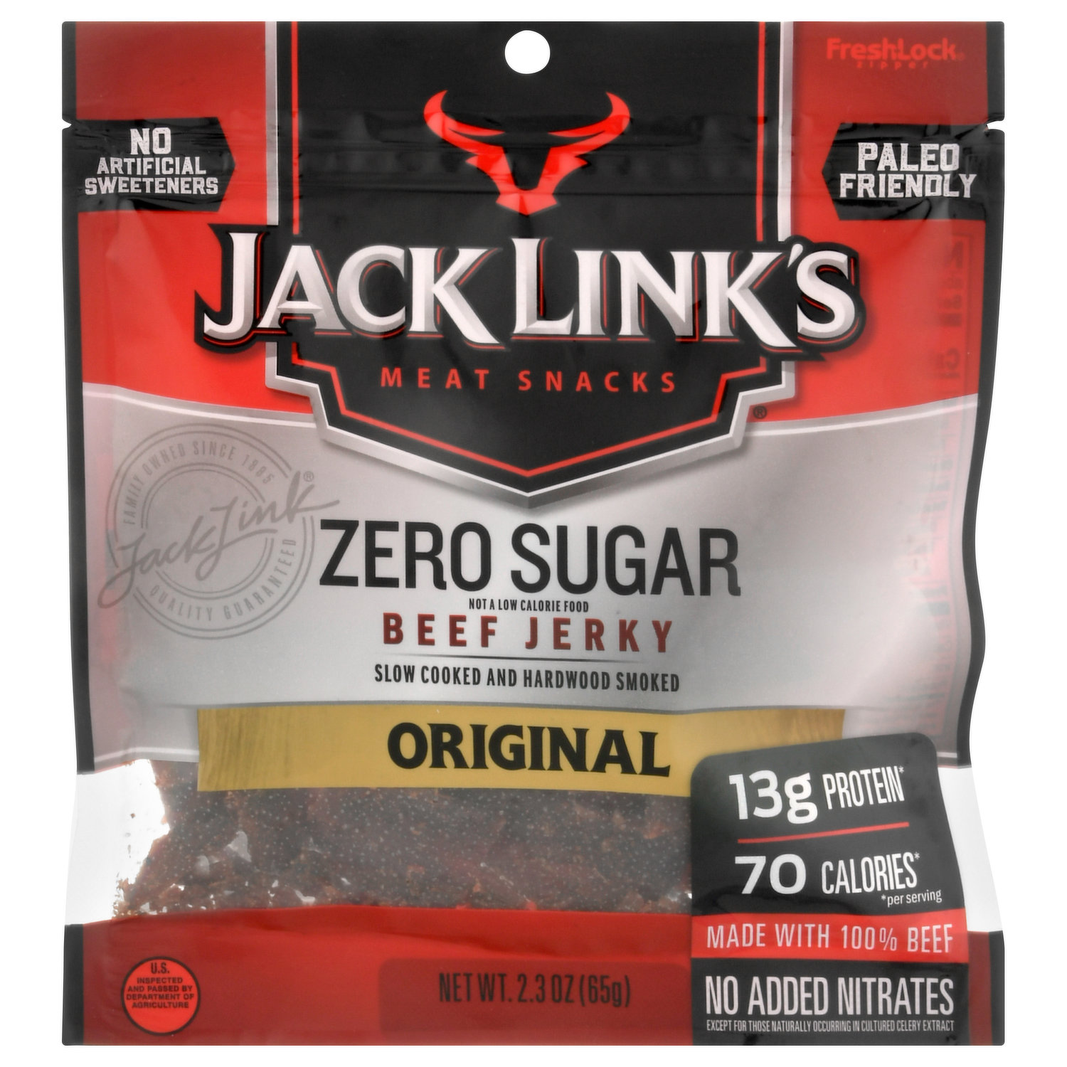 Jack Link's Beef Jerky, Zero Sugar, Original