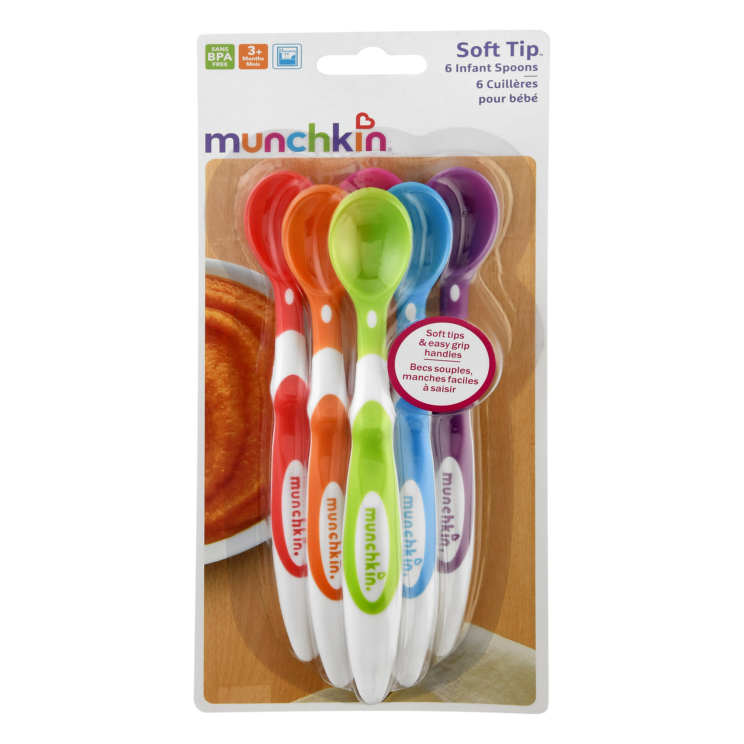 Munchkin Soft-Tip Infant Spoons, BPA Free, Multi-Color, 9 Count