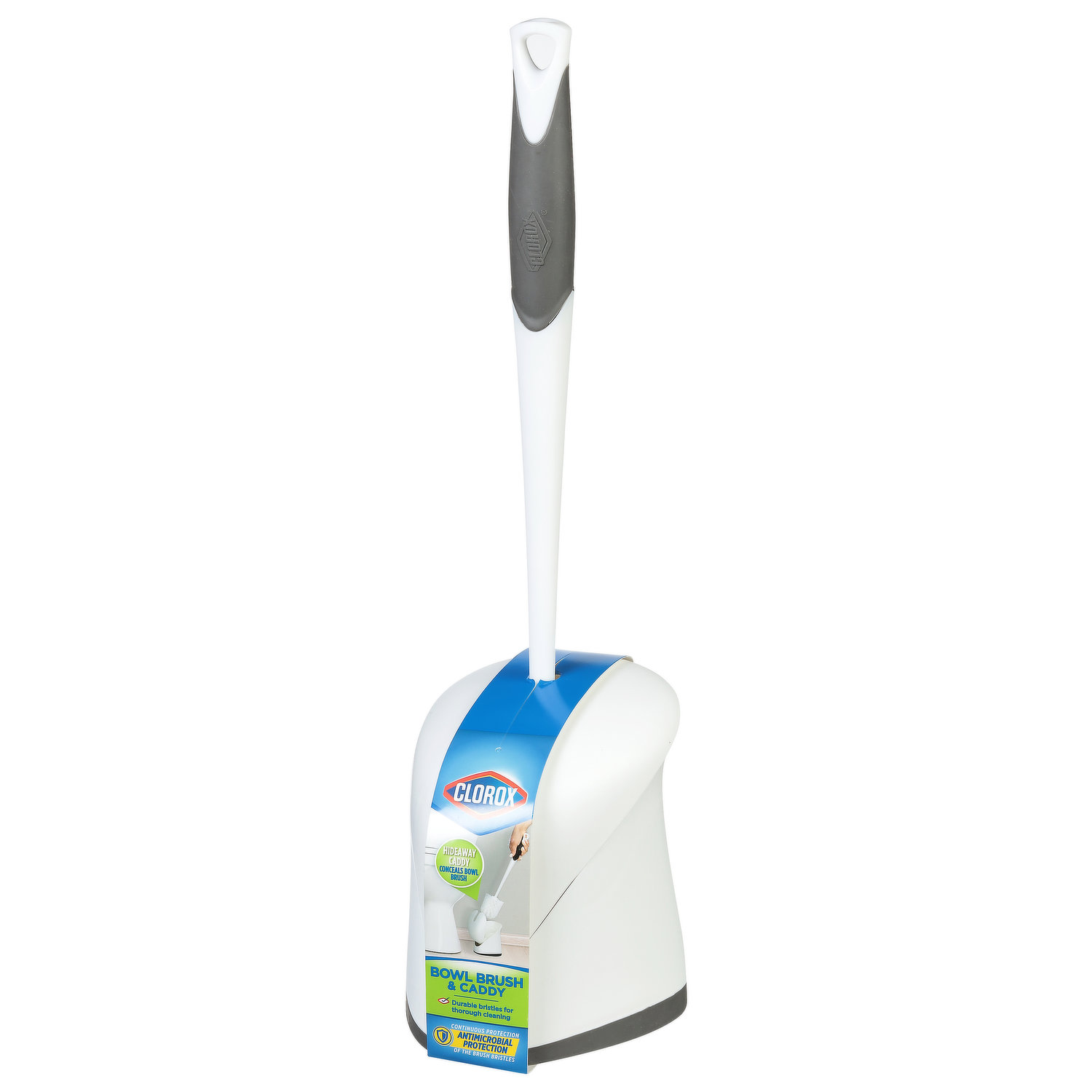 Clorox Toilet Bowl Brush with Hideaway Caddy