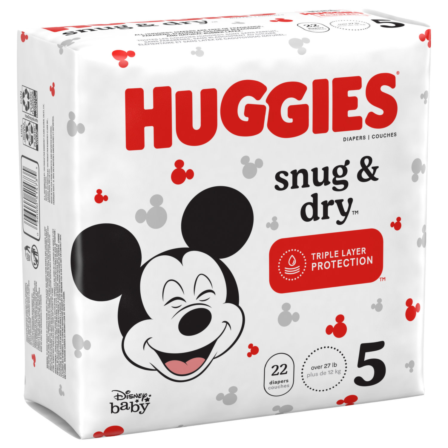 Huggies Diapers, Disney Baby, Overnites, 5 (Over 27 Lb)