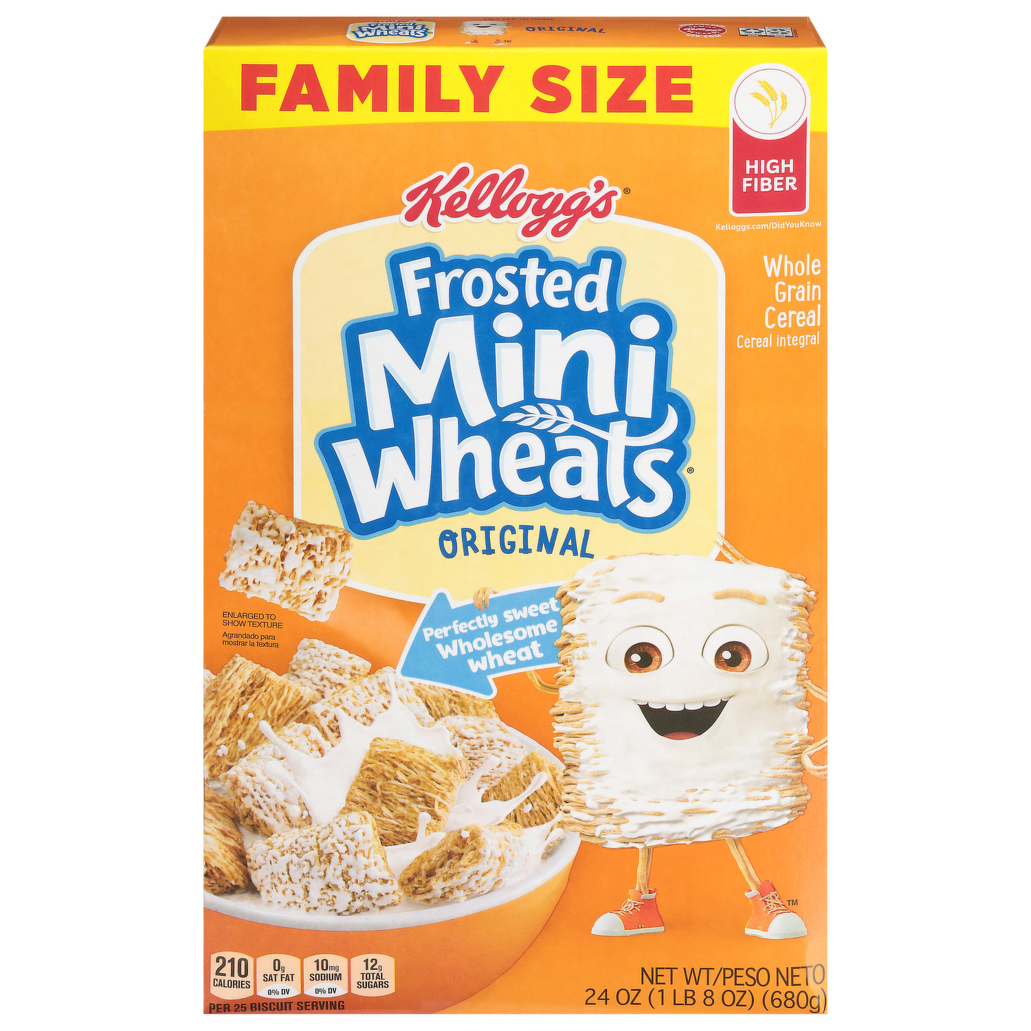 Kellogg's Corn Flakes Breakfast Cereal, Kids Cereal, Family Breakfast,  Giant Size, Original, 24oz Box (1 Box)