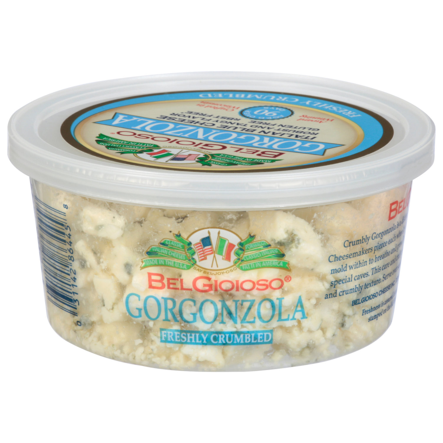 BelGioioso Fresh Mozzarella Cheese Ball, Specialty Soft Cheese,  Refrigerated 8 oz Plastic Wrapping 