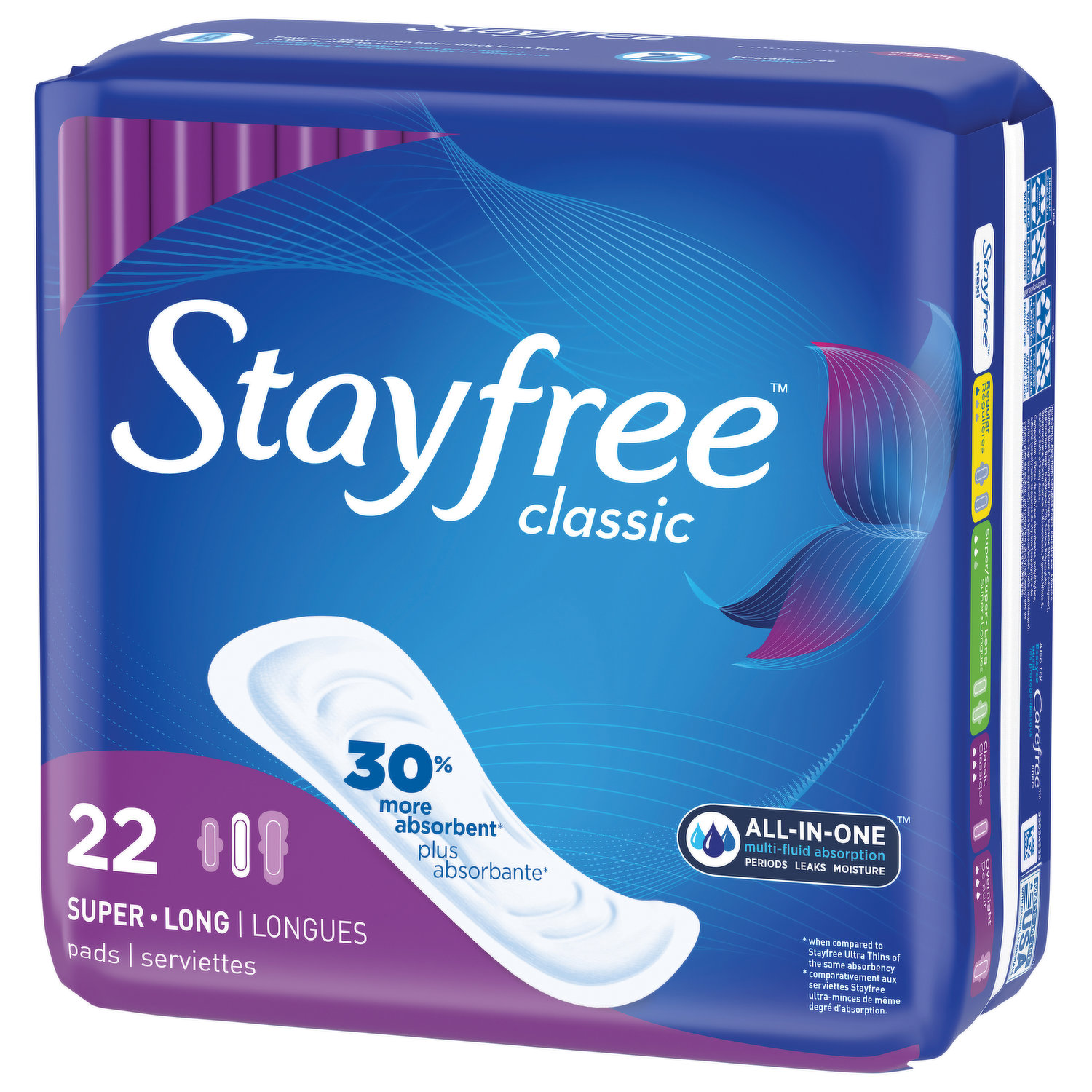Stayfree Ultra Thin Pads, Overnight with Wings - 28 pads