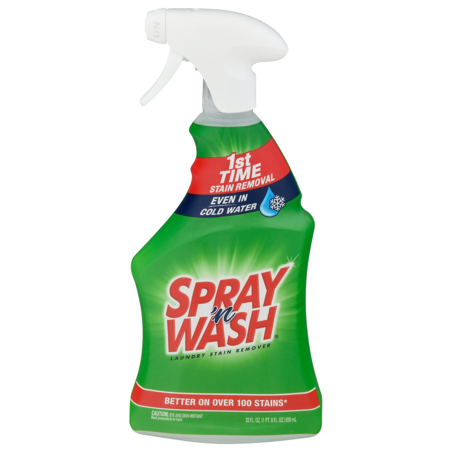 Spray N Wash 22OZ, 22 Fl Oz (Pack of 1), Green, Red Laundry Stain Remover